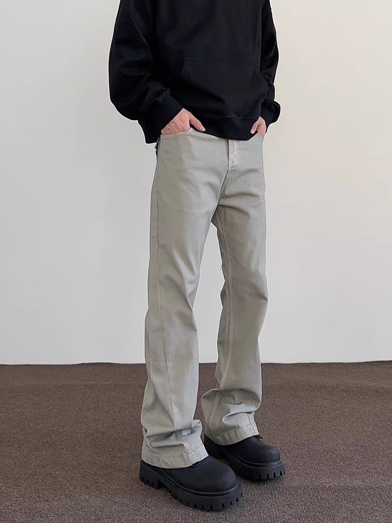 Vintage High Street Dirty Gray Straight Leg Micro Flare Casual Pants Size US 28 / EU 44 - 4 Thumbnail