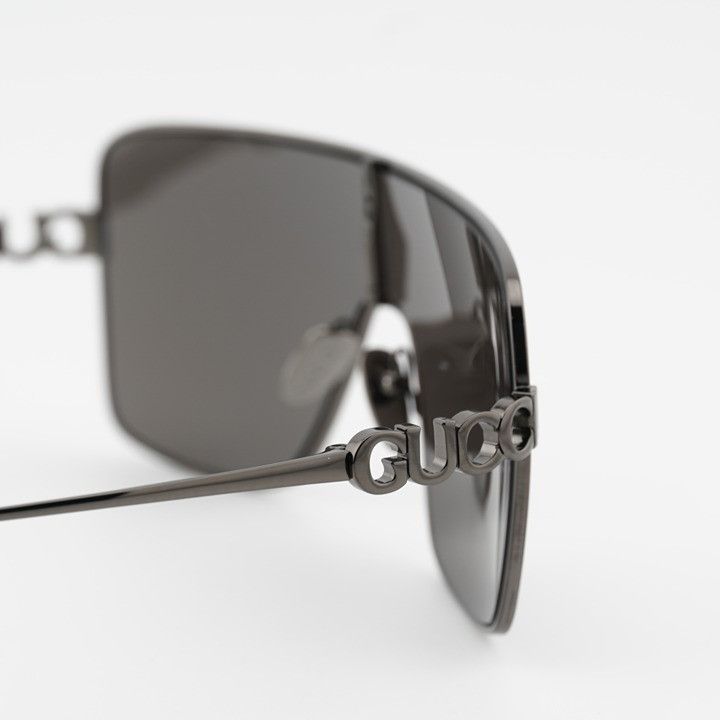 Gucci Gucci GG1936S 002 Sunglasses Gunmetal Grey Shield Frame Size ONE SIZE - 6 Thumbnail