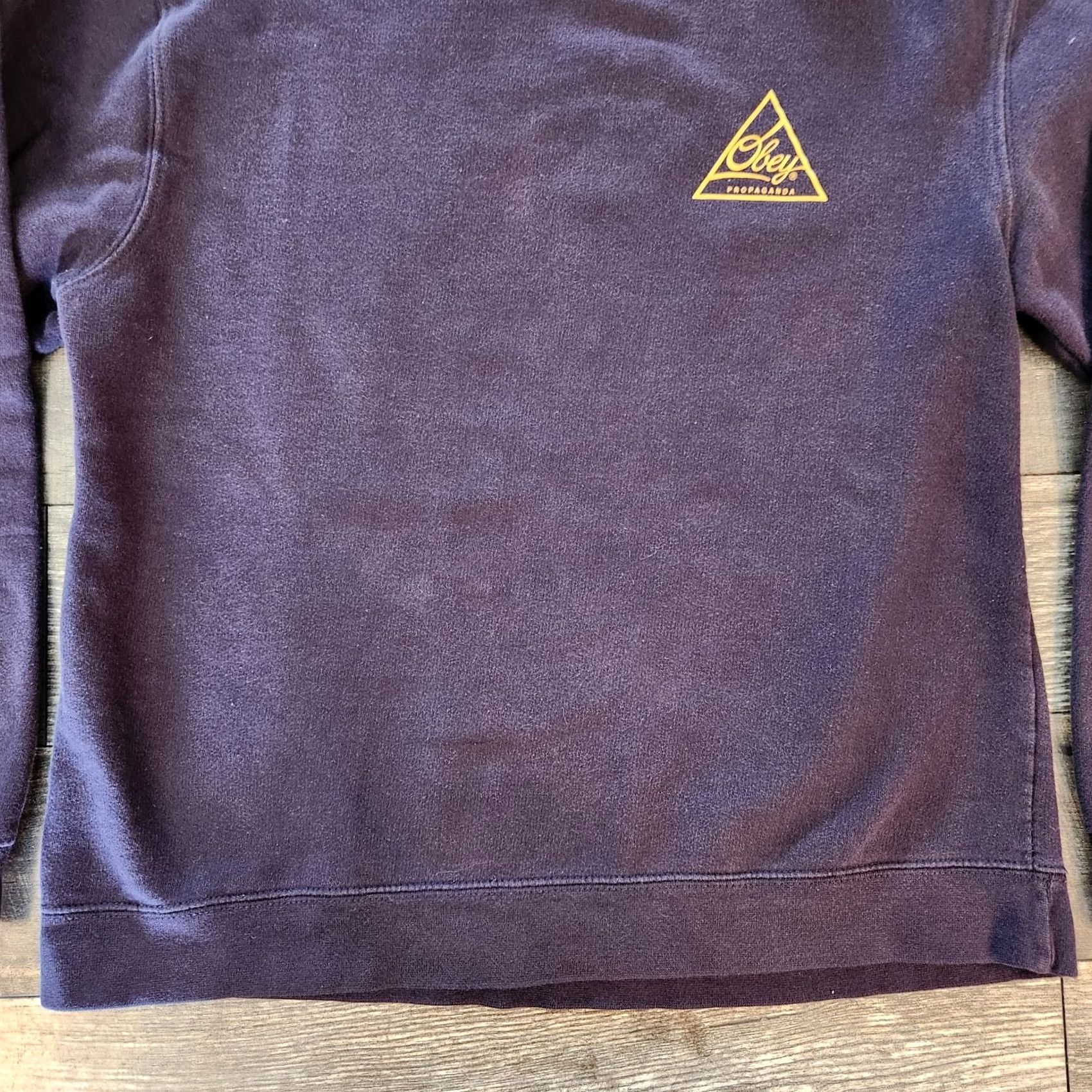 Obey VINTAGE Obey Propaganda Sweatshirt Navy Blue Double Sided Crewneck Skater M Men Size US M / EU 48-50 / 2 - 4 Thumbnail