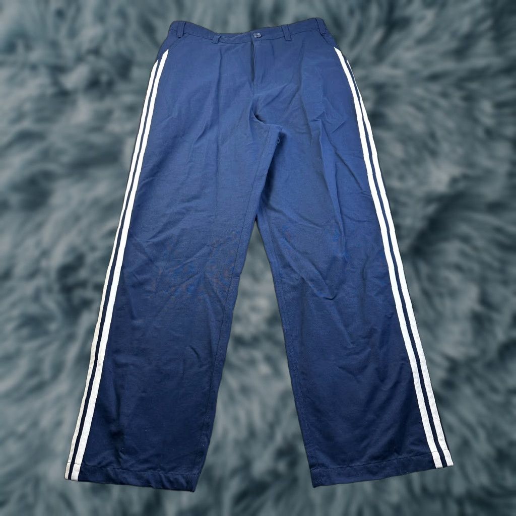 Adidas NEW Adidas Pants Mens 30x32 Blue Chino Skateboarding Skater Striped Slacks Size US 30 / EU 46 - 1 Thumbnail
