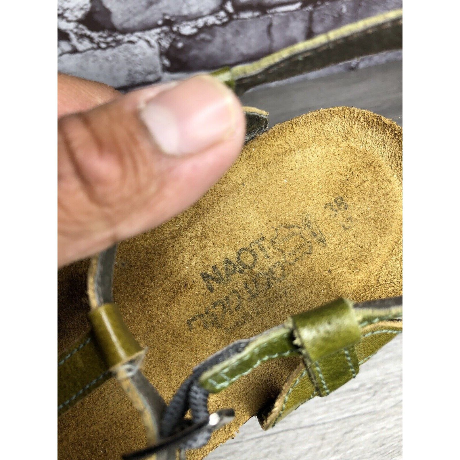 Other Naot Elinor Pine Green Leather Strappy Cork Strap Sandals Wo Size US 7.5 / IT 37.5 - 9 Thumbnail