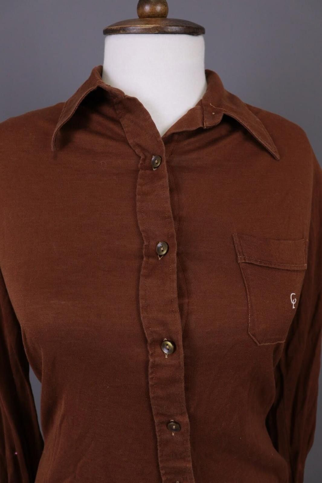 Guy Laroche Vintage Guy Laroche Brown Button Down Top Shirt Size 44 Size M / US 6-8 / IT 42-44 - 5 Thumbnail