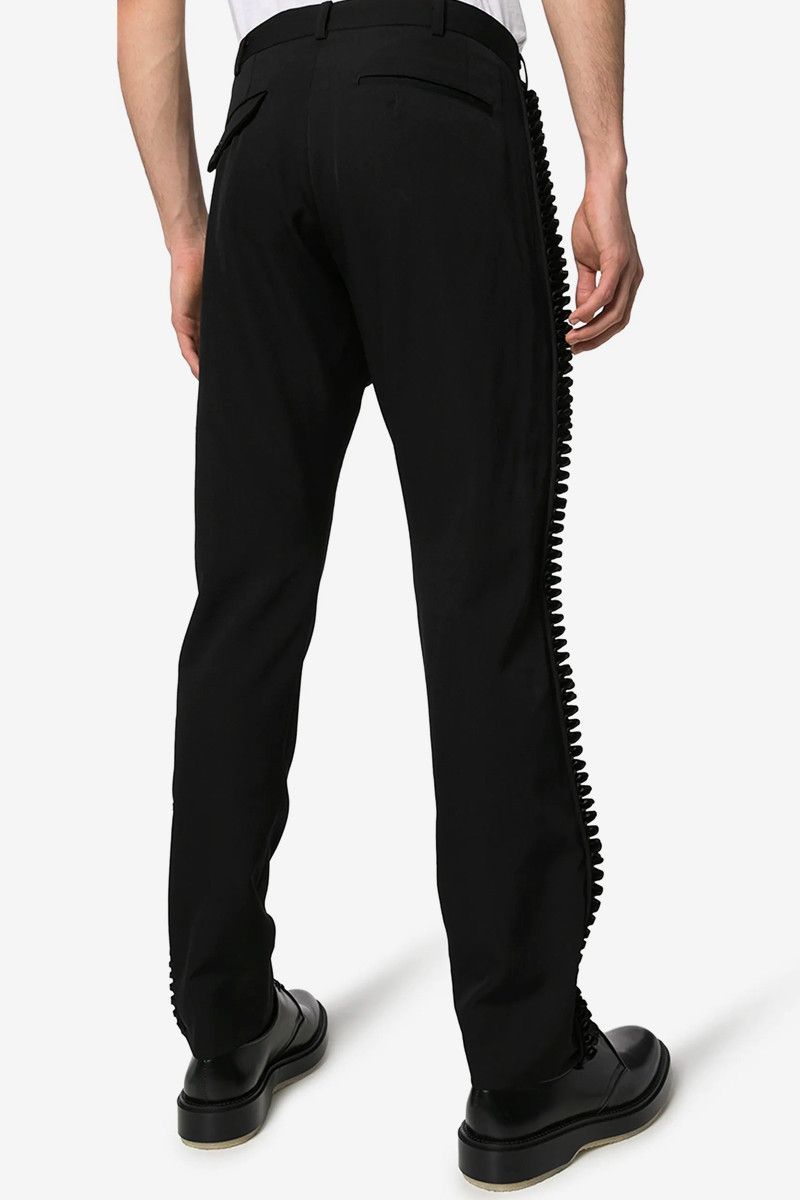 image of Comme Des Garcons Homme Plus 2020 Side Ruffle Pant in Black, Men's (Size 32)
