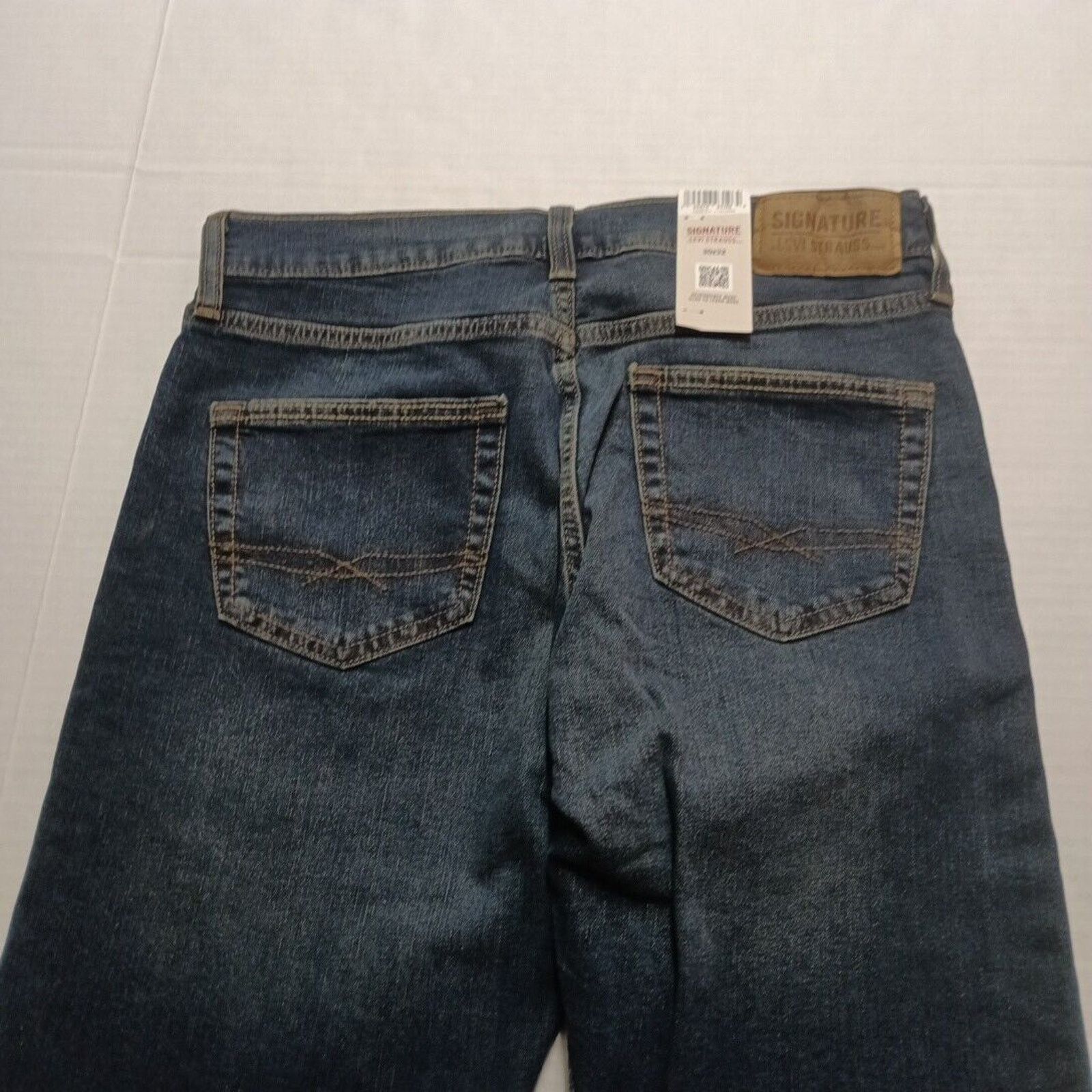 Levi's Signature By Levi Straight Jeans Men's 30x32 Blue Super Flex Size US 30 / EU 46 - 8 Thumbnail