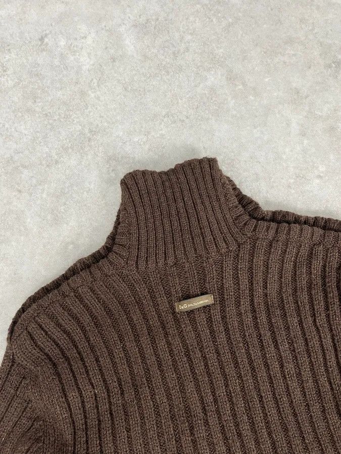 Dolce & Gabbana AW2006 Dolce & Gabbana Brown Wool Buttoned Military Naval Wool Sweater Size US M / EU 48-50 / 2 - 6 Thumbnail