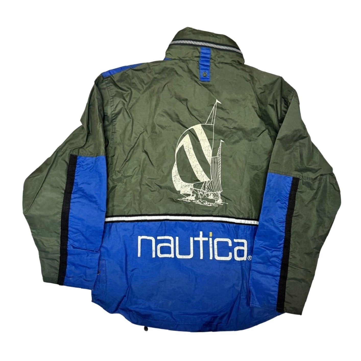 Nautica VINTAGE Nautica Competition Big Logo Jacket Shell Coat Windbreaker Men XL Green 1990s Size XL Mens Size US XL / EU 56 / 4 - 2 Thumbnail