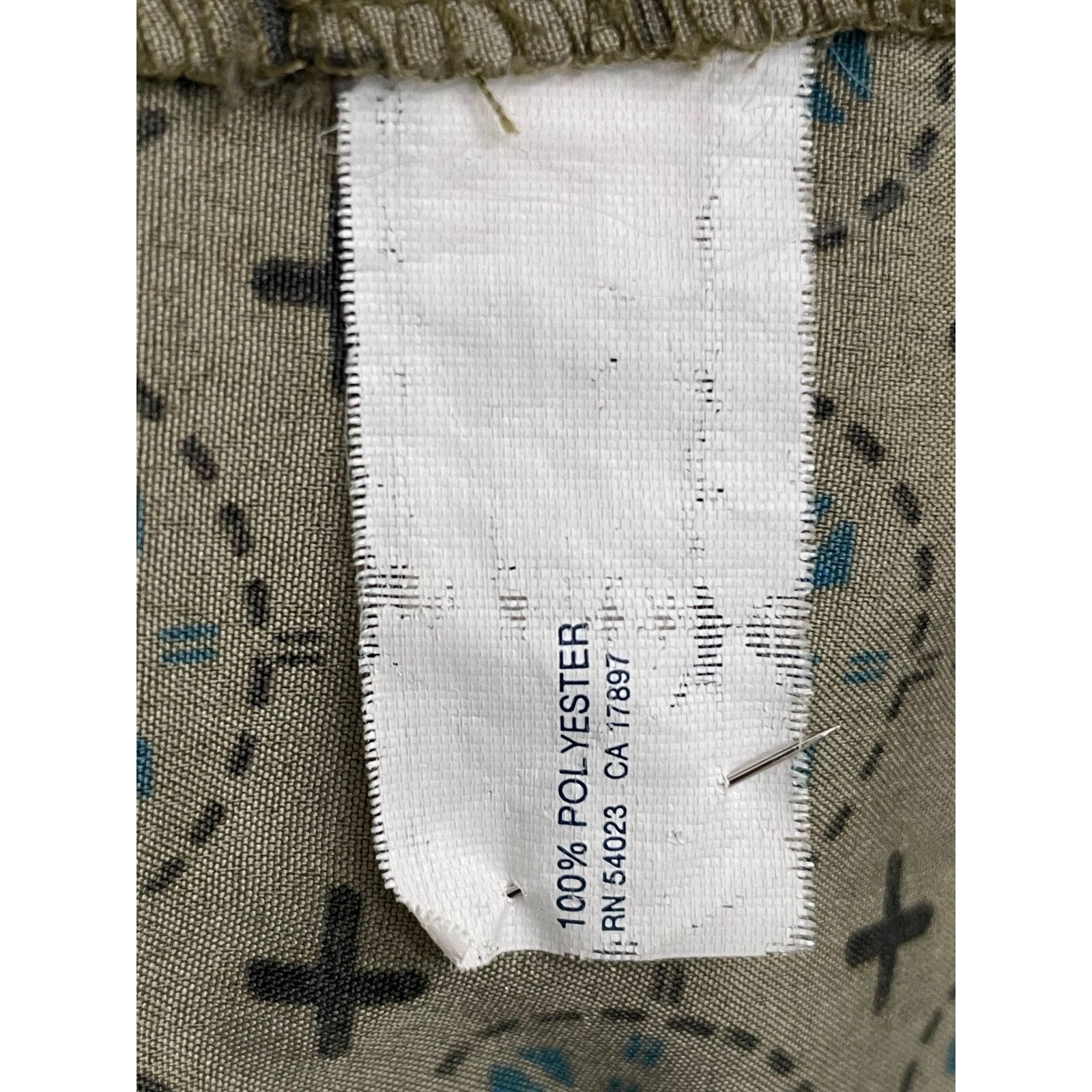 Gap Gap Women's Sleeveless Olive Green Blue Floral Racerback Size L / US 10 / IT 46 - 6 Thumbnail