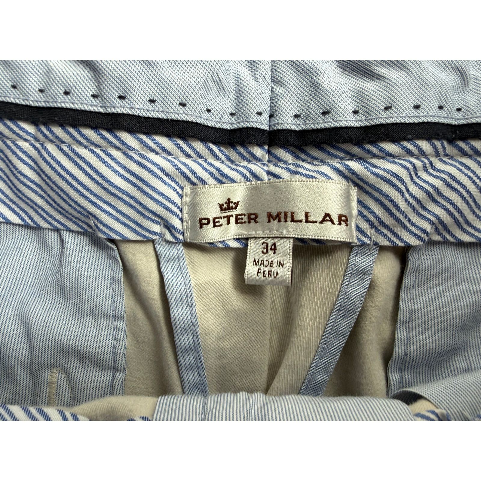 Peter Millar Peter Millar Pima Cotton Chino Shorts - Men Size 34 - Beige Size US 34 / EU 50 - 2 Thumbnail