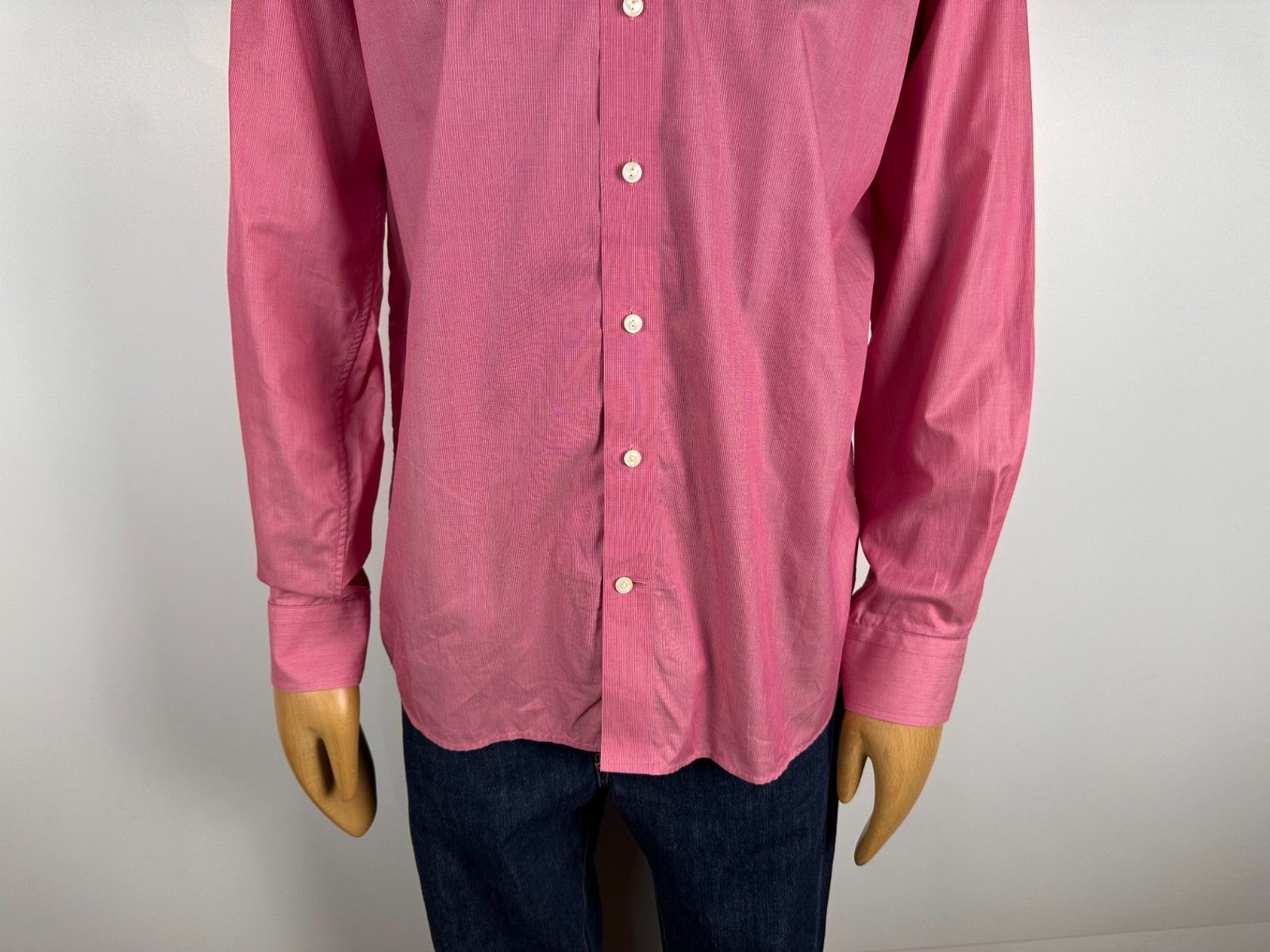 Eton Eton Contemporary Dress Shirt 16 -41 Pink Cotton Long Sleeve Size US L / EU 52-54 / 3 - 3 Thumbnail