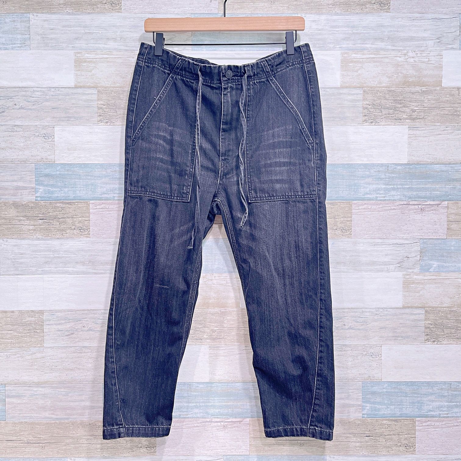 Vince VINCE Drawstring Slim Jeans Black Japanese Denim Womens 27 Size 27" / US 4 / IT 40 - 1 Thumbnail