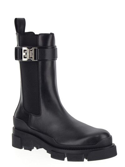 Givenchy o1w1db10525 Terra Leather Chelsea Boots in Black Size US 9 / IT 39 - 3 Thumbnail