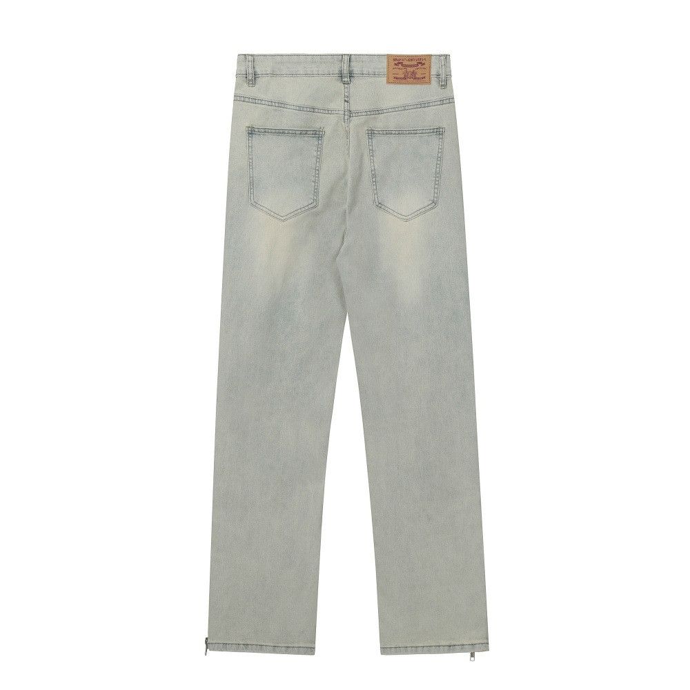 Jean American-style washed men's vibe straight leg loose jeans Size US 32 / EU 48 - 2 Thumbnail