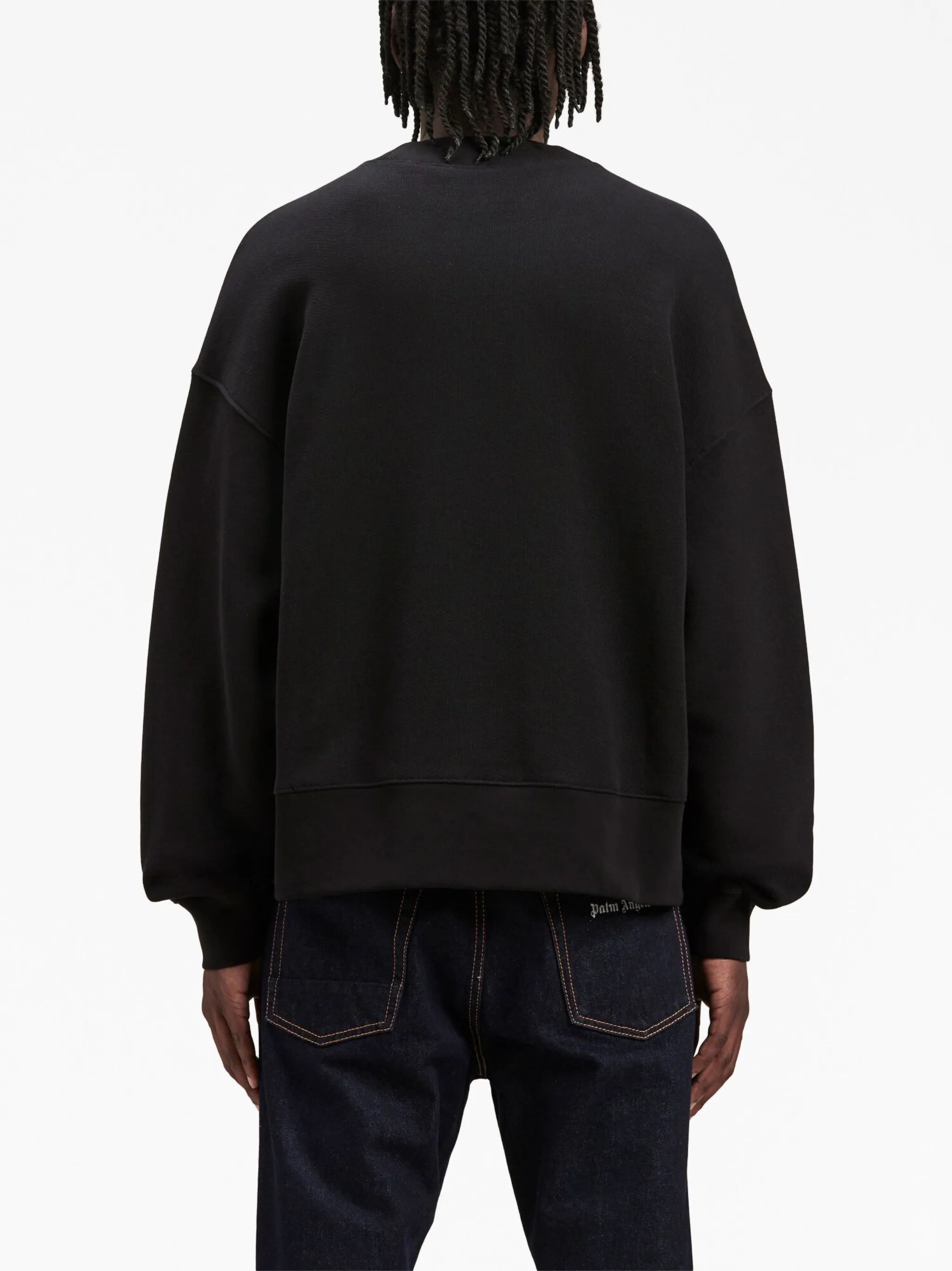 Palm Angels o1gr1nt0325 All Roads Crewneck Sweatshirt in Black Size US XXS / EU 40 - 5 Thumbnail