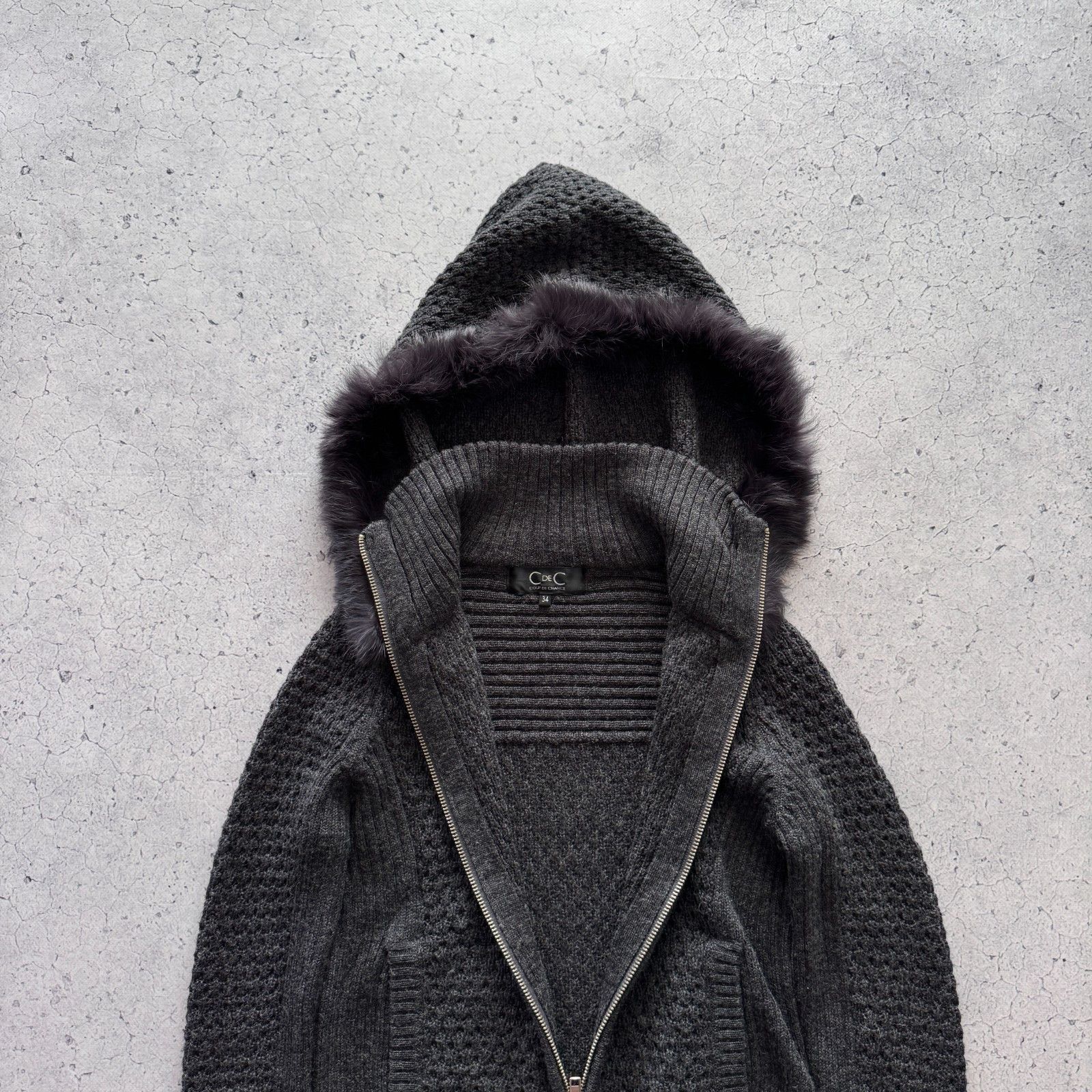 Japanese Brand Coup De Chance Knit Zip Hoodie Fur Hysteric Glamour Style Size S / US 4 / IT 40 - 10 Thumbnail