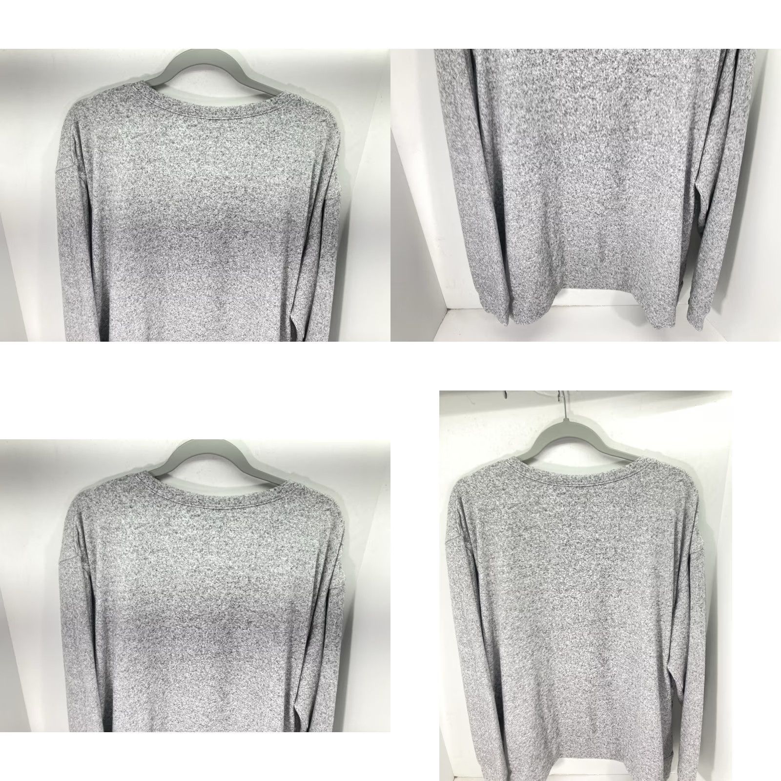 Vintage TCU Soft Sweatshirt Women 2XL Gray Long Sleeve Pullover Crew Neck NWT Stretch Pullover Sweatshirt, Grays Brand, Activewear Womens Size XXL / US 16-18 / IT 52-54 - 8 Thumbnail