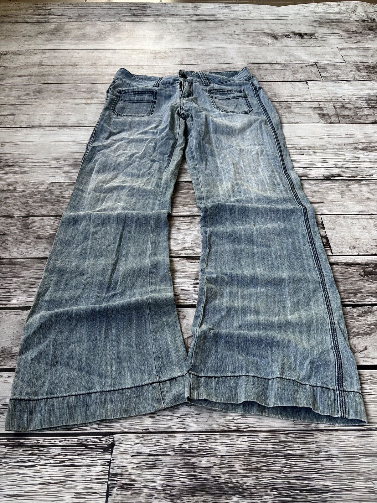 Designer × Hysteric Glamour × Japanese Brand y2k Flared Hysteric Glamour Japanese Denim Washed CRazy Size US 32 / EU 48 - 1 Thumbnail