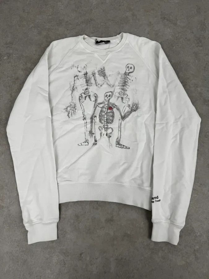 Dsquared2 AW2010 Dsquared2 White Skeleton Abstract Crewneck Sweater Size US M / EU 48-50 / 2 - 1 Thumbnail