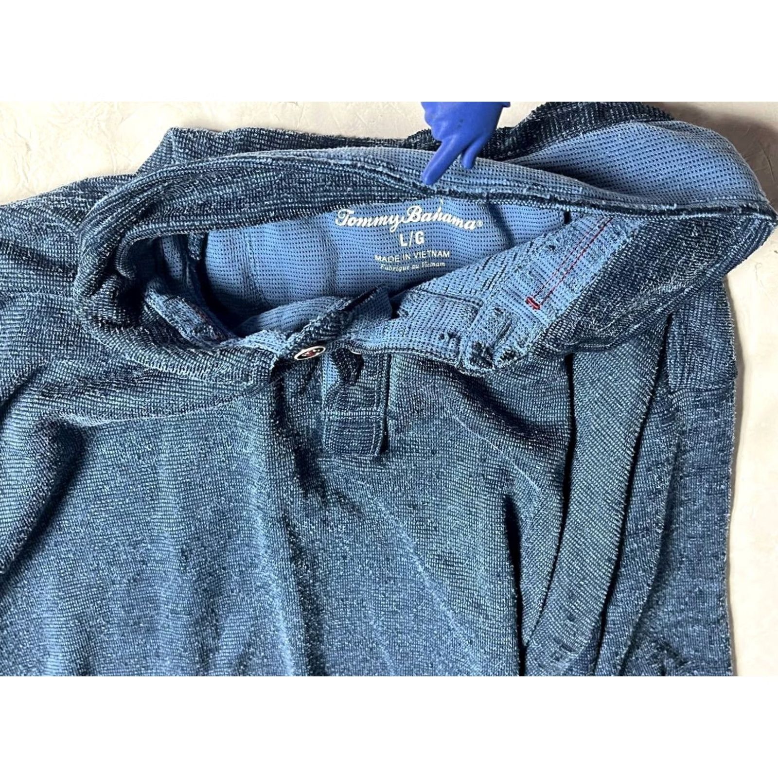 Tommy Bahama Tommy Bahama Polo Shirt Mens Large Blue Short Sleeve Shirt Polo Mens L Blue Size US L / EU 52-54 / 3 - 5 Thumbnail