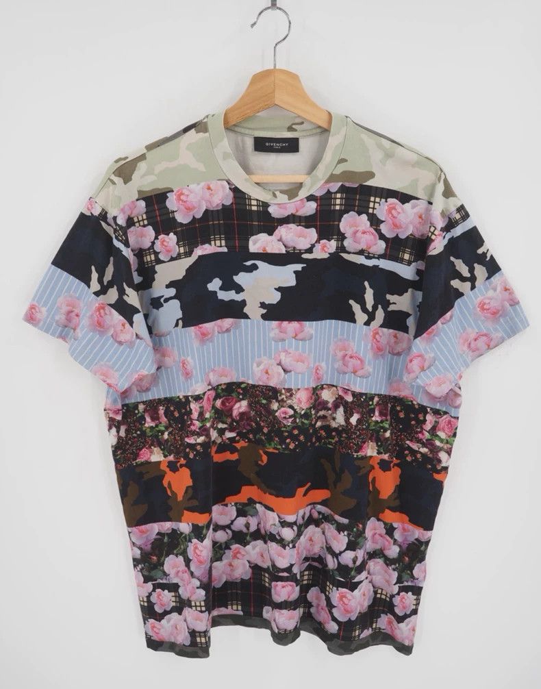 Givenchy Givenchy Camouflage Floral Patchwork Short Sleeve Size US XXS / EU 40 - 1 Thumbnail