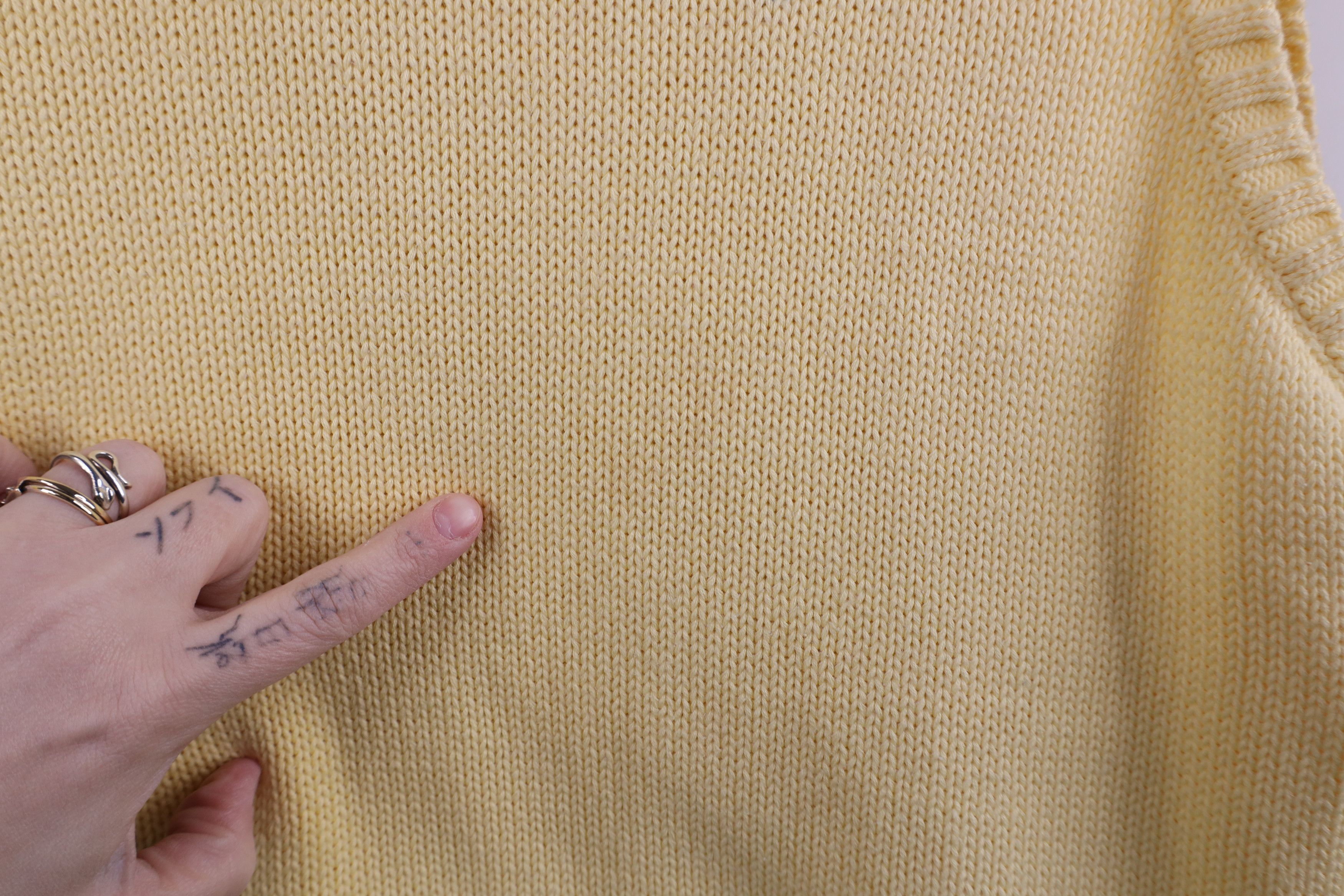 Ralph Lauren × Vintage Vintage 90s Ralph Lauren Knit V-Neck Sweater Vest Yellow Size US L / EU 52-54 / 3 - 7 Thumbnail