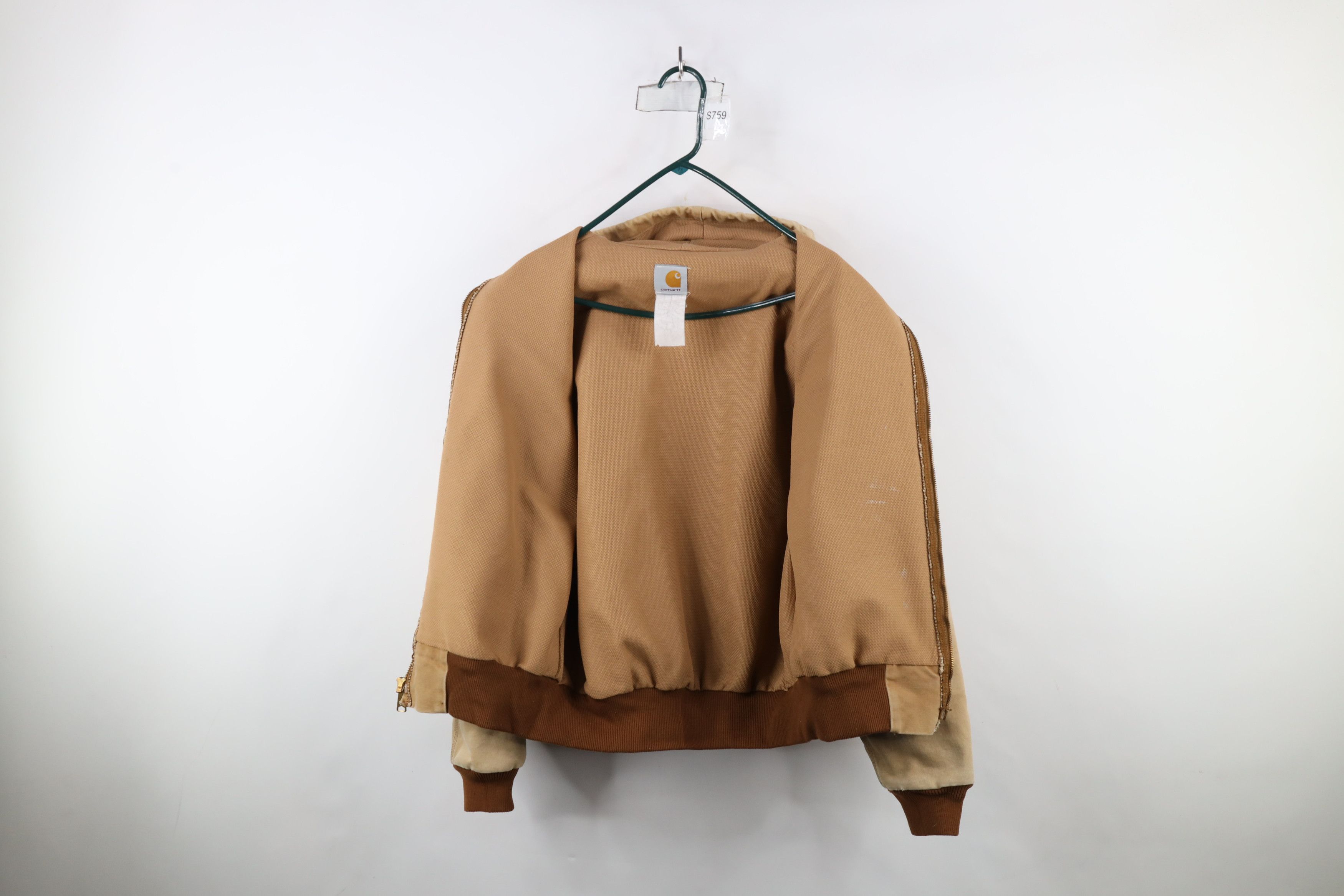 Carhartt × Vintage Vintage 90s Carhartt Full Zip Hooded Jacket Duck Brown USA Size US M / EU 48-50 / 2 - 10 Thumbnail