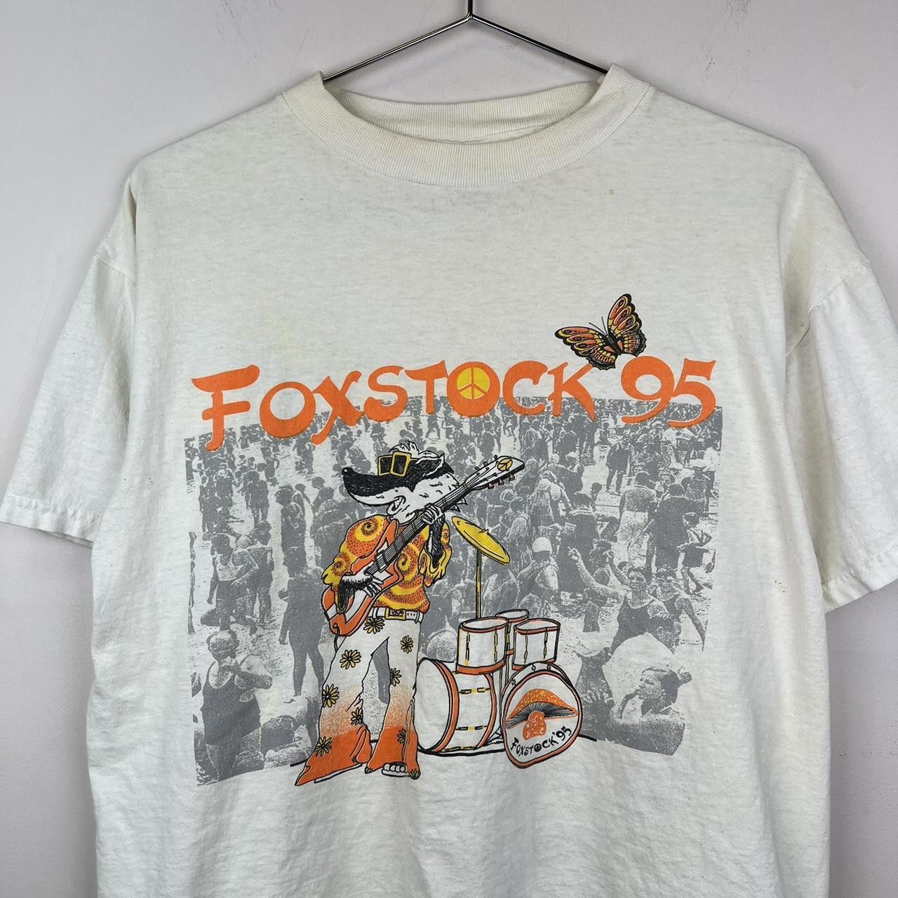 Tultex Vintage Foxstock '95 Concert T-Shirt Size US M / EU 48-50 / 2 - 2 Thumbnail