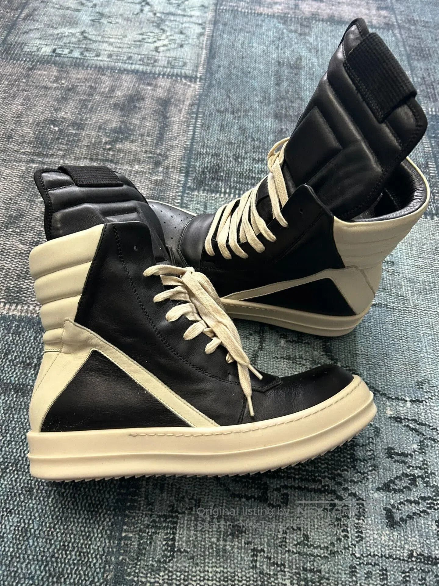 Rick Owens Rick Owens Triangle Design Leather Sneakers. Size US 5 / EU 37 - 3 Thumbnail