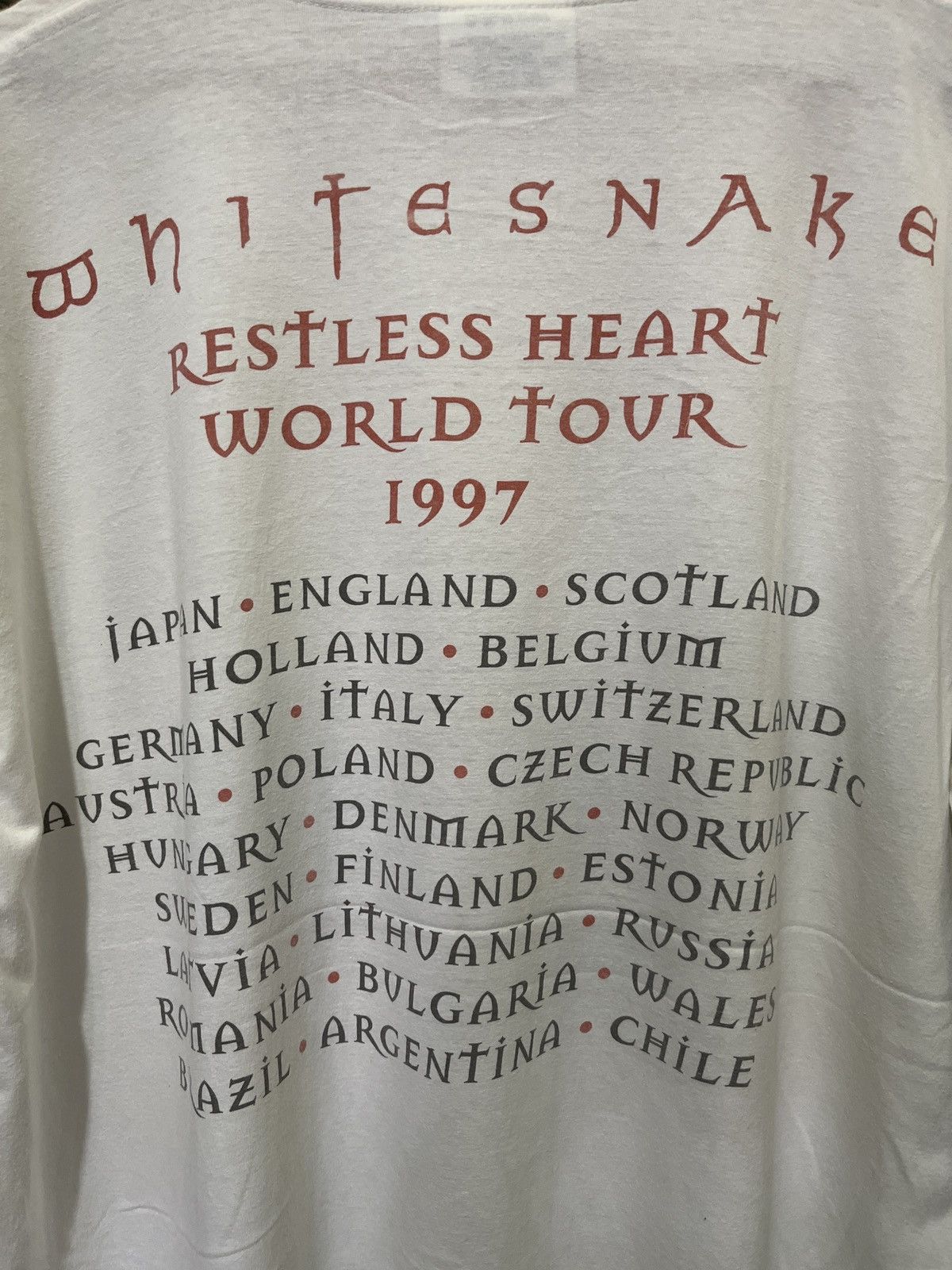 Band Tees × Vintage Vintage Whitesnake Rock Band Tour 1997 RestLess heart Size US XL / EU 56 / 4 - 7 Thumbnail