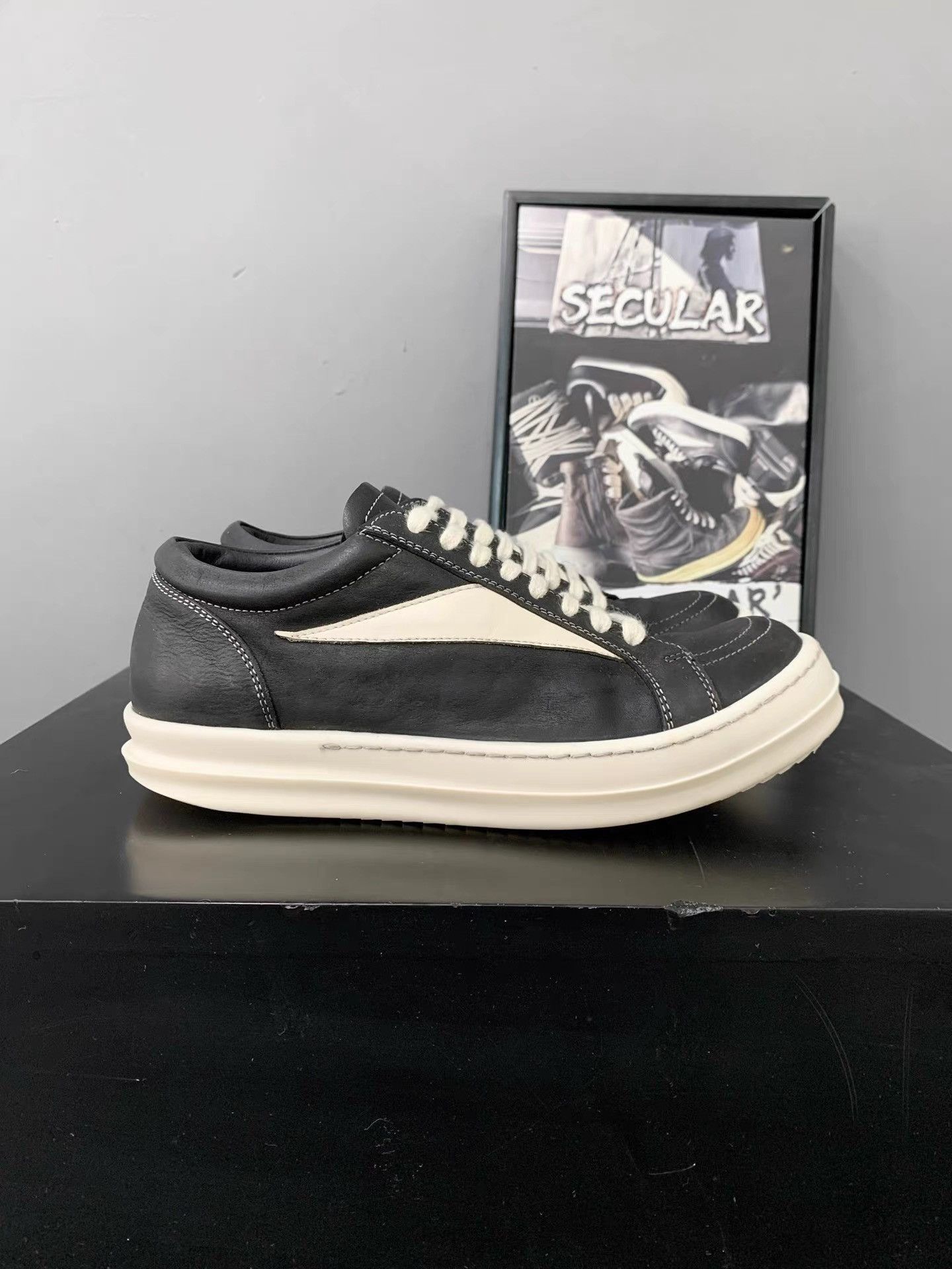 Rick Owens Rick Owens 24SS Main Line Calf Leather Vintage Vans K34 Size US 7 / IT 37 - 2 Thumbnail