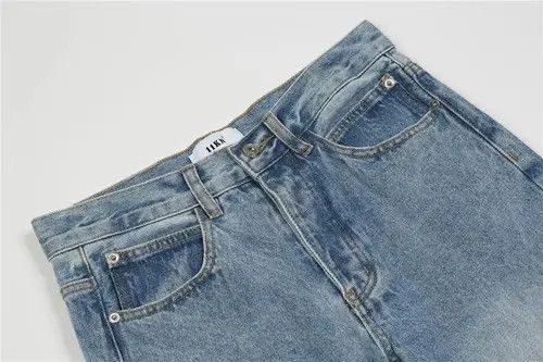 VIBE Men's American style washed distressed irregular jeans Size US 32 / EU 48 - 3 Thumbnail