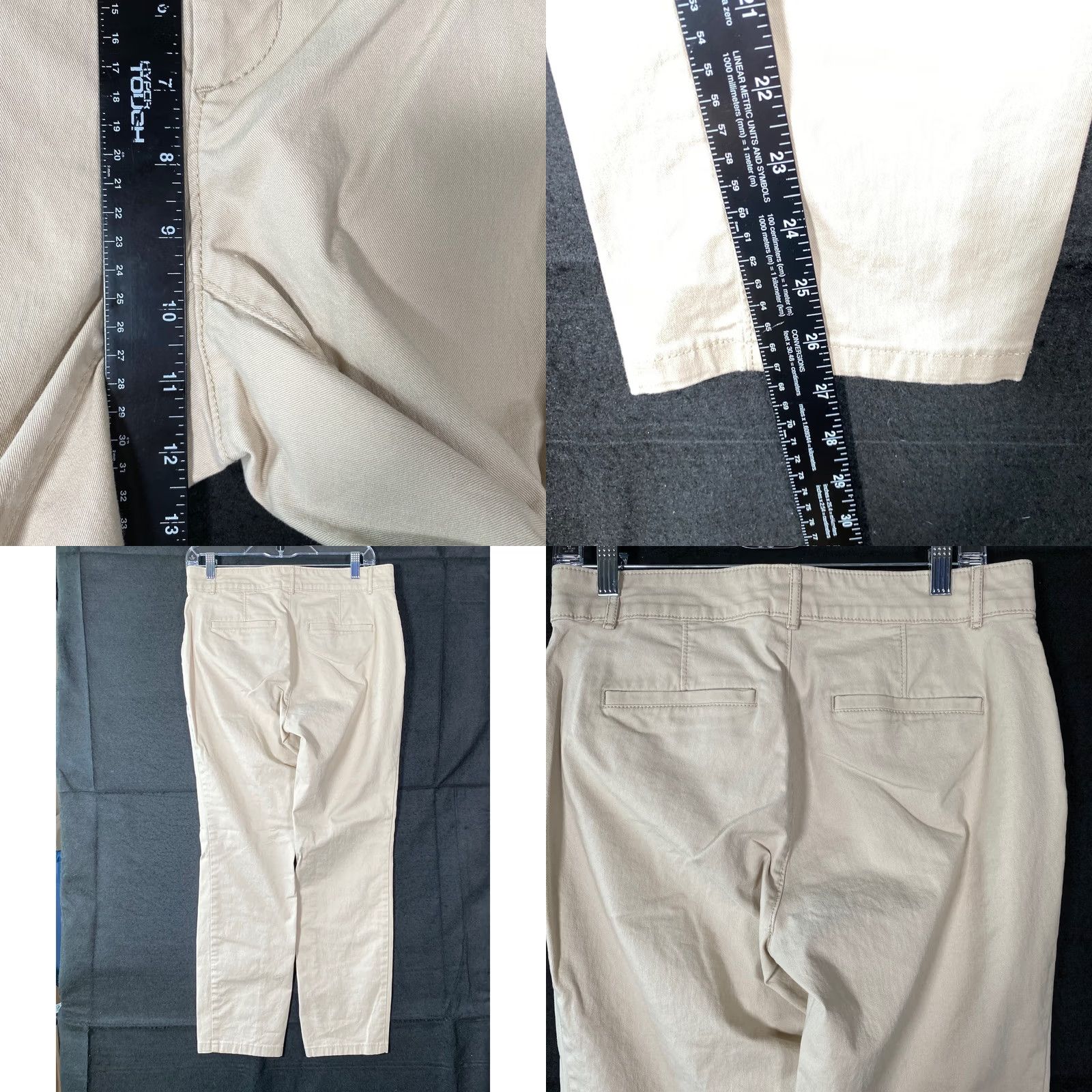 Loft LOFT Womens Pants Tan Mid Rise Straight Chino Stretch 8 Size 30" / US 8 / IT 44 - 8 Thumbnail
