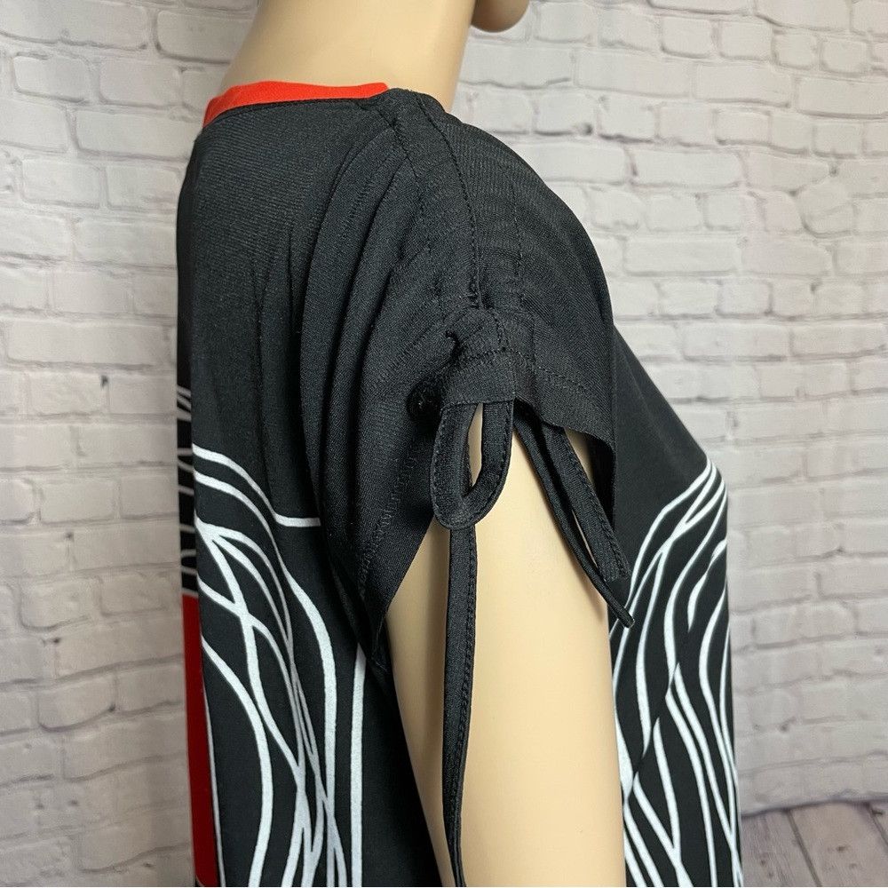 Other Patrizia Luca Black Red Short Sleeve Top Size S Size S / US 4 / IT 40 - 4 Thumbnail