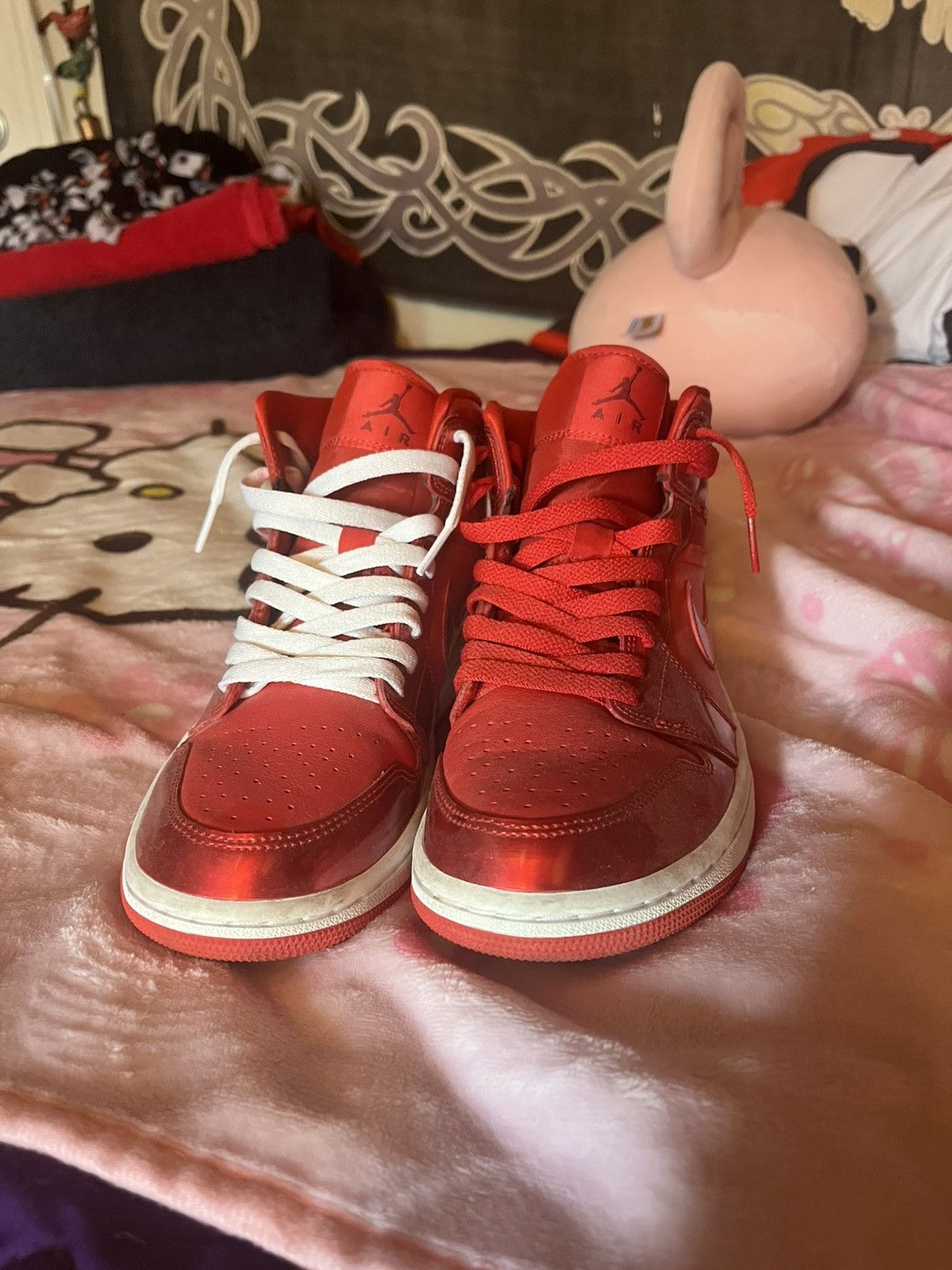 Nike pomegranate jordan 1 high Size US 8.5 / IT 38.5 - 4 Thumbnail