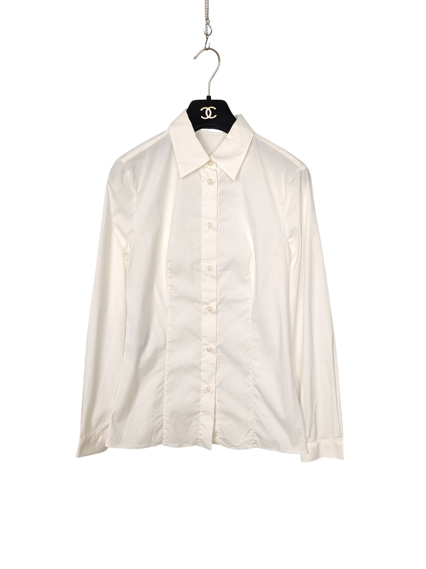 Prada Prada White Cotton Button Up Shirt Size 38 Size XS / US 0-2 / IT 36-38 - 1 Thumbnail