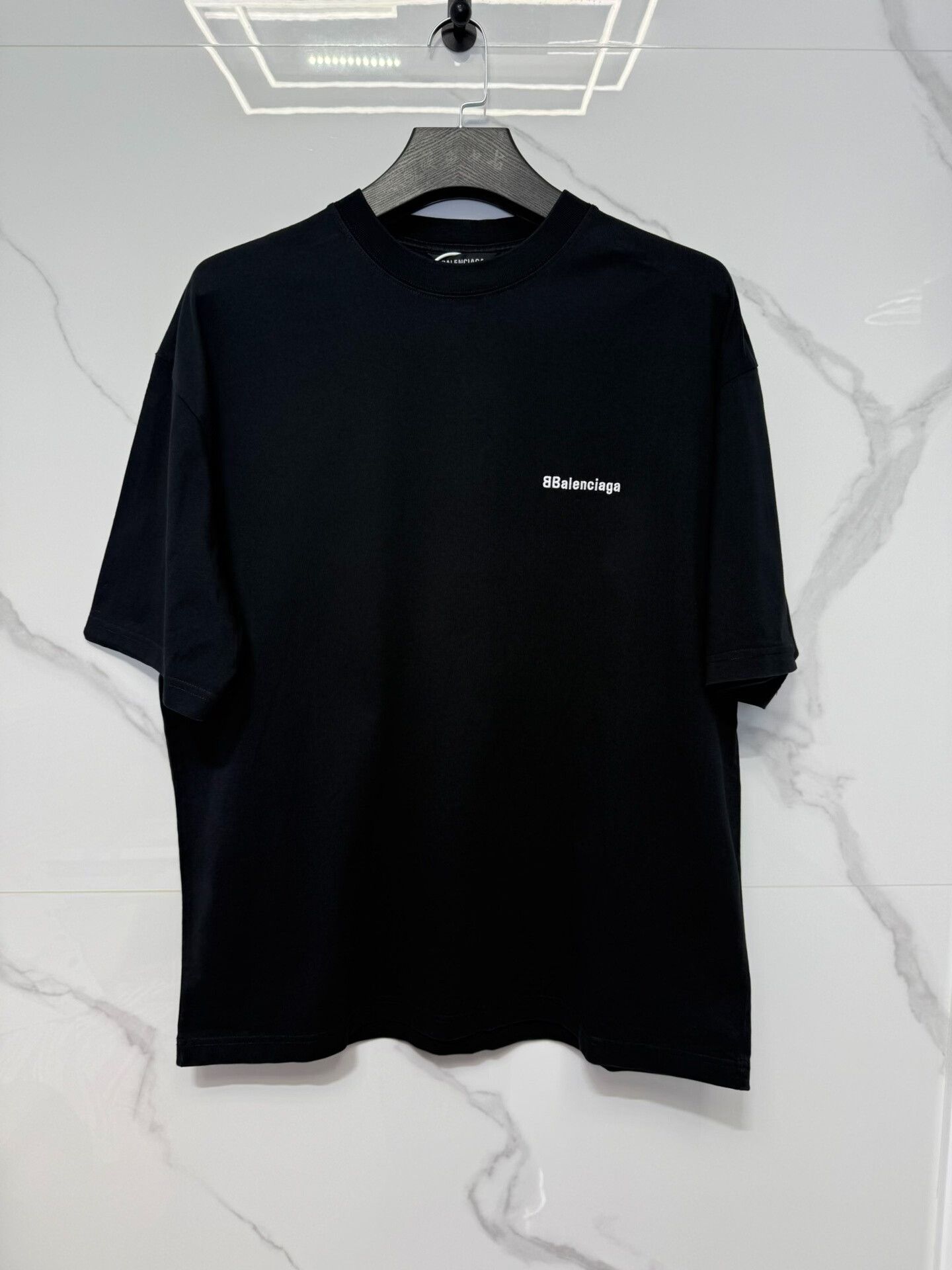 Balenciaga Balenciaga Black Logo Print Short Sleeve T-Shirt Size US M / EU 48-50 / 2 - 1 Thumbnail