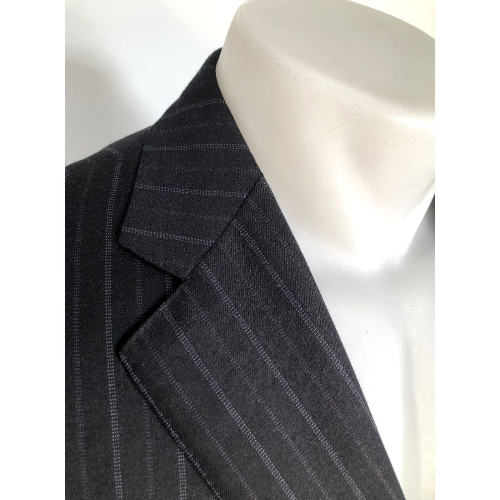 Ermenegildo Zegna ERMENEGILDO ZEGNA TROFEO/ROMA Wool 46R Striped Blazer Jacket - EXCELLENT Blazer Mens 46R Black Red White Size 46R - 3 Thumbnail