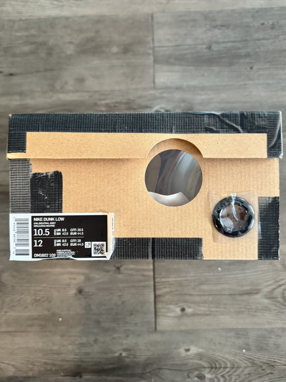 Nike × Off-White Nike X Off-White Dunk Low Sail/Neutral Grey Lot 09 Size US 10.5 / EU 43-44 - 6 Thumbnail