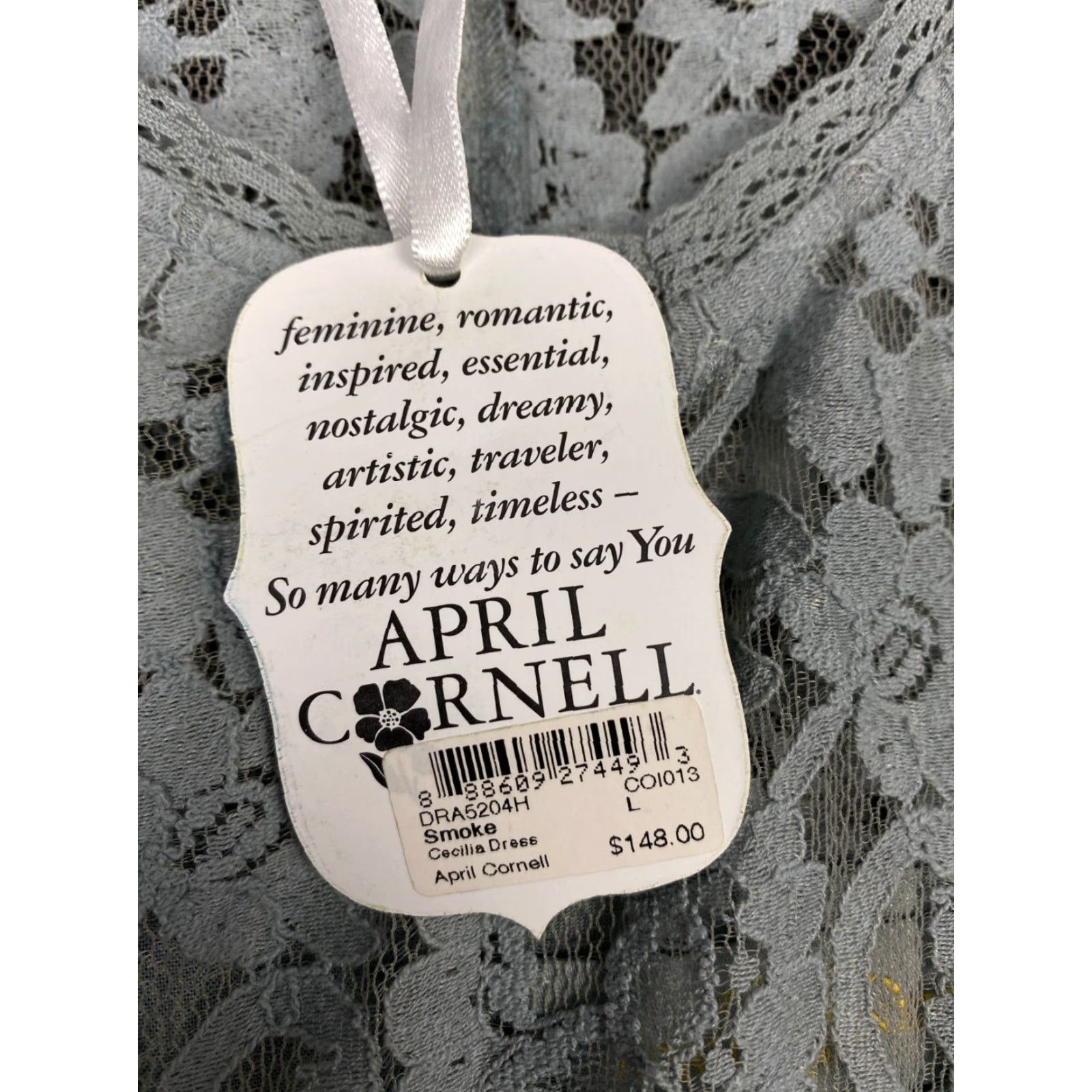 Vintage VINTAGE April Cornell Cecilia Dress Smoke Gray Large DRA5204H Cottagecore Prairie NEW Size XL / US 12-14 / IT 48-50 - 3 Thumbnail