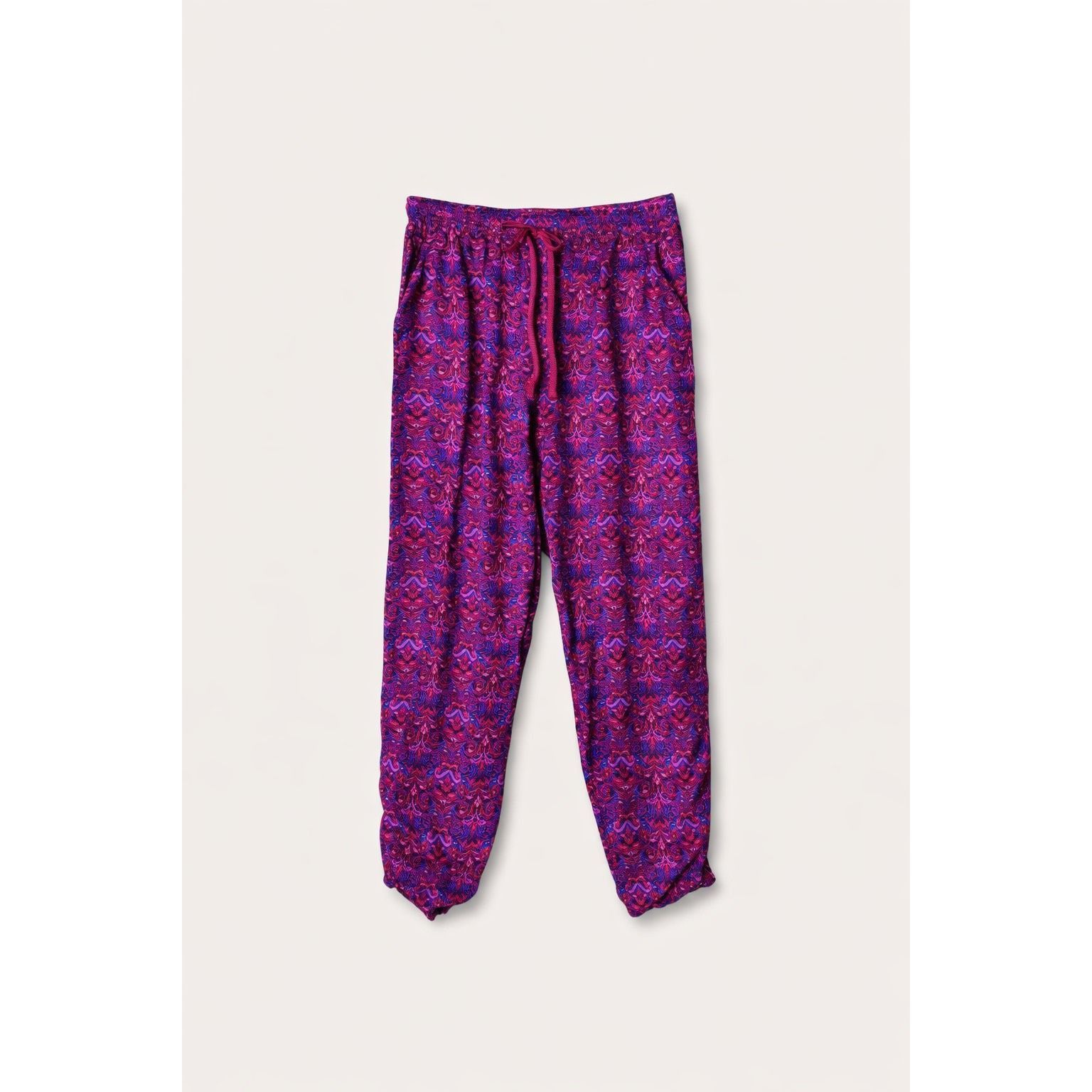 Other GEMO Pink & Blue Abstract Jogger Lounge Pants | Elastic Wais Size 27" / US 4 / IT 40 - 1 Thumbnail