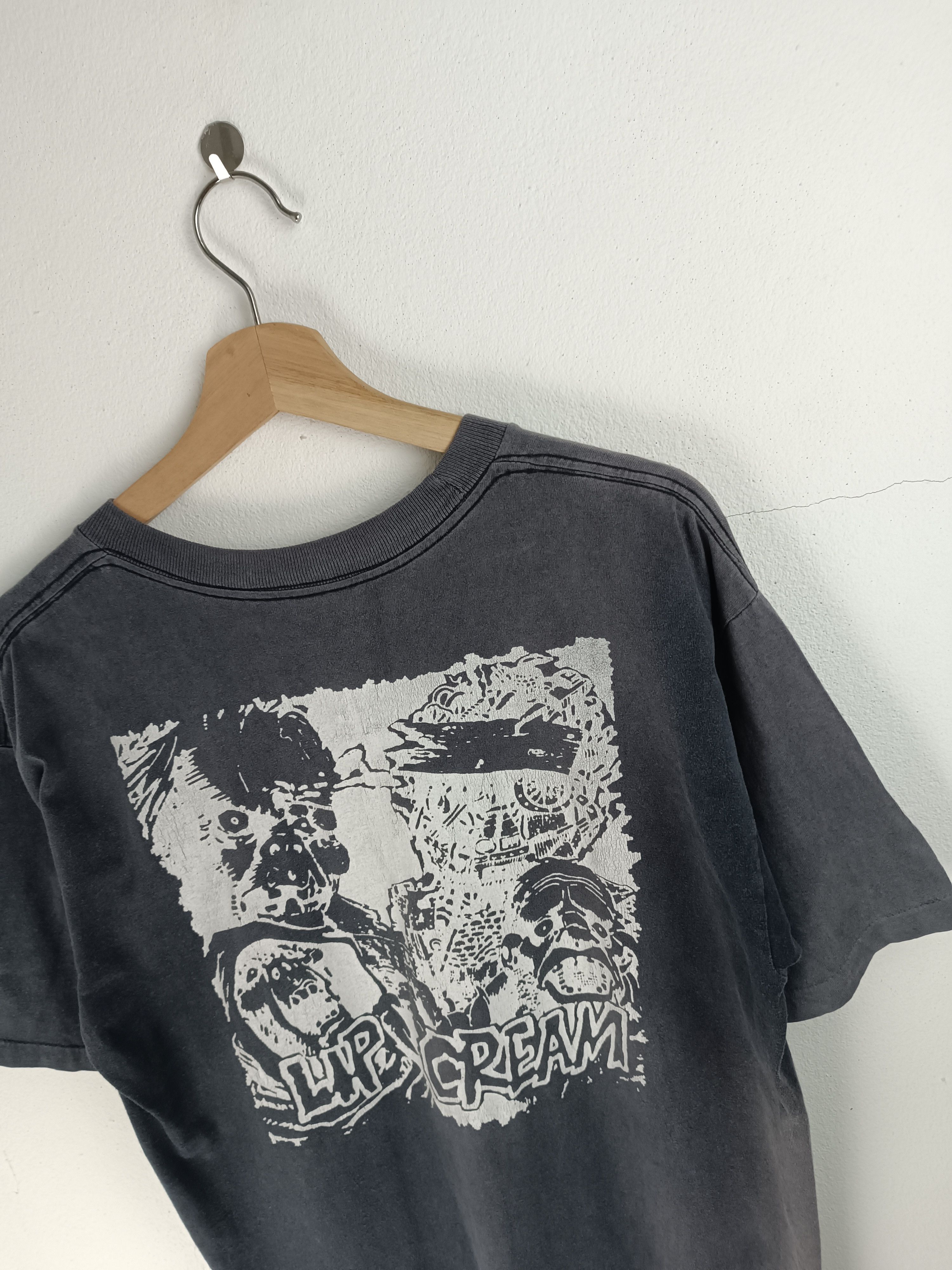 THRASHED FADED VINTAGE 90'S LIP CREAM JP THRASH HARCORE PUNK
