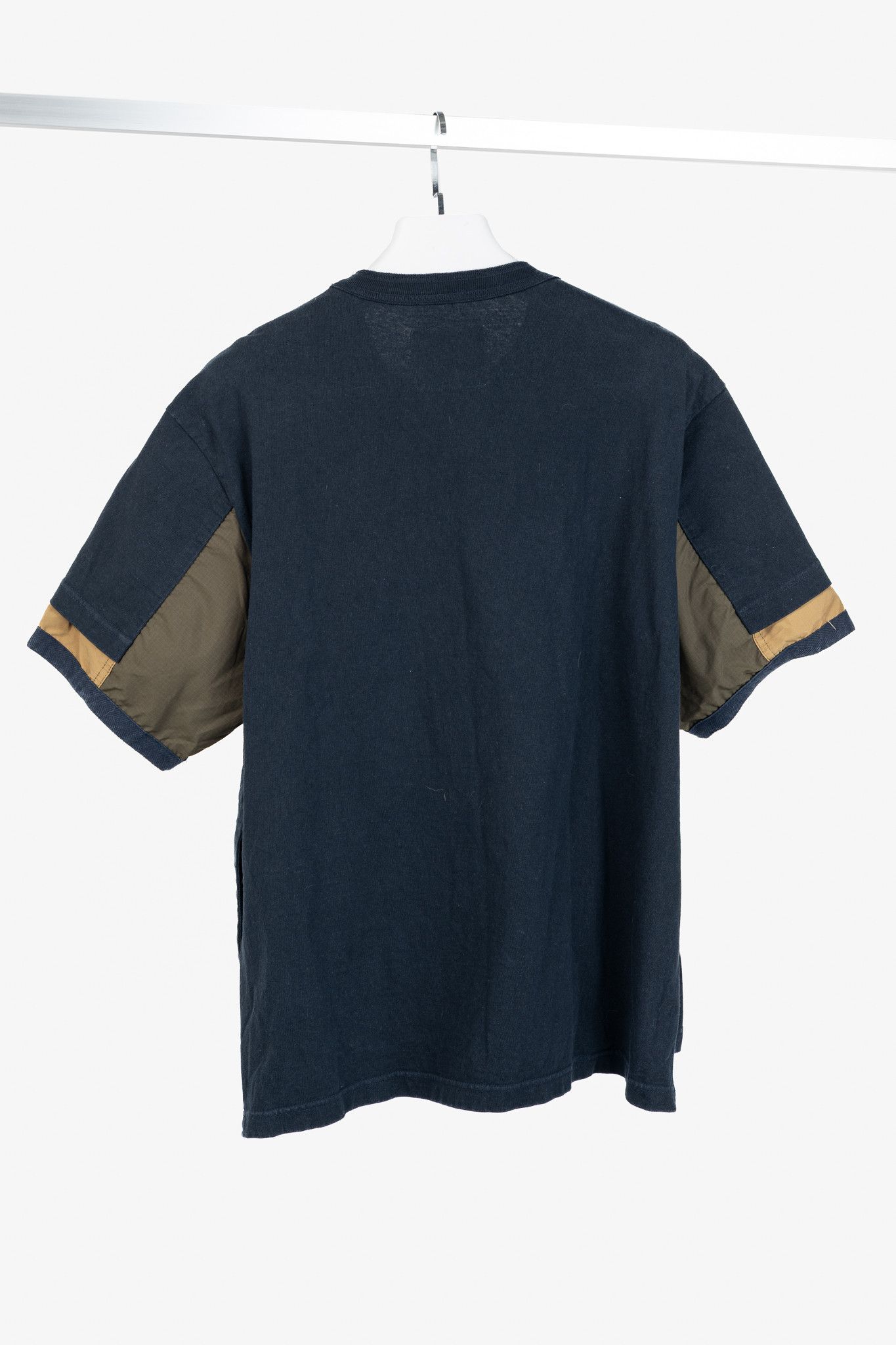 Sacai Sacai Navy Cotton-Jersey Layered T-Shirt Size US M / EU 48-50 / 2 - 2 Thumbnail