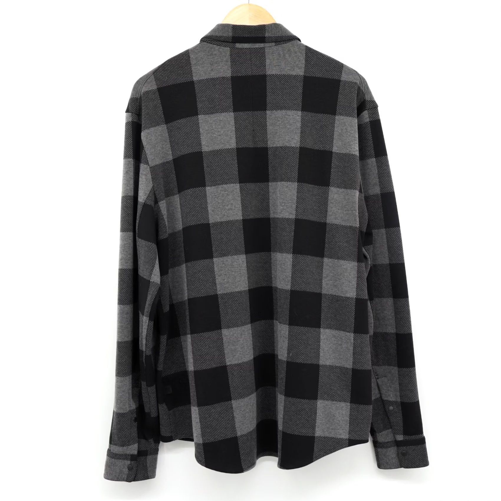 Lululemon Lululemon Men’s Overshirt Plaid Check Button-Up Long Sleeve XL Black Grey Heathered Multicolor Casual Knit Soft Knit Overshirt Size US XL / EU 56 / 4 - 2 Thumbnail