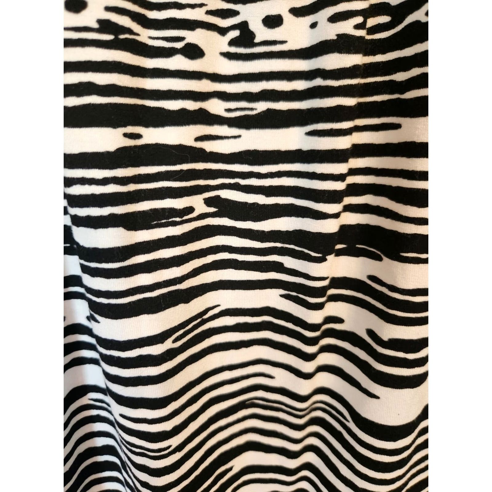 Vintage Lane Bryant Skirt Black White Zebra Print A Line Thick Elastic Waist 18 20 Women Size 40" / US 18 - 4 Thumbnail