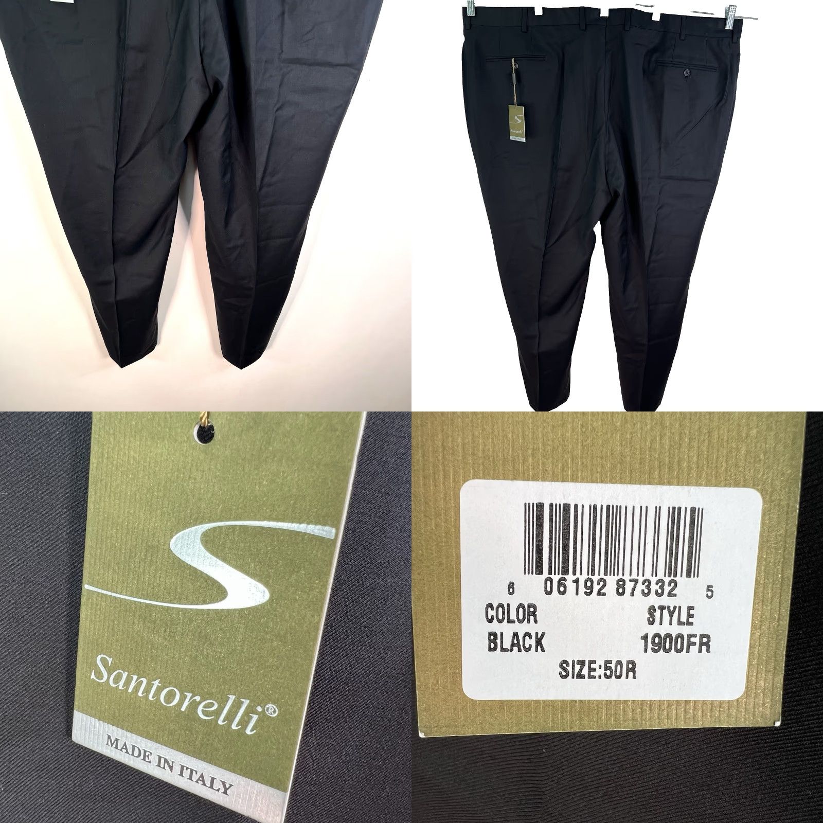 Vintage VINTAGE Santorelli Men's Dress Pants Wool Knit 50 Regular Straight Formal Italy Black Size US 34 / EU 50 - 8 Thumbnail