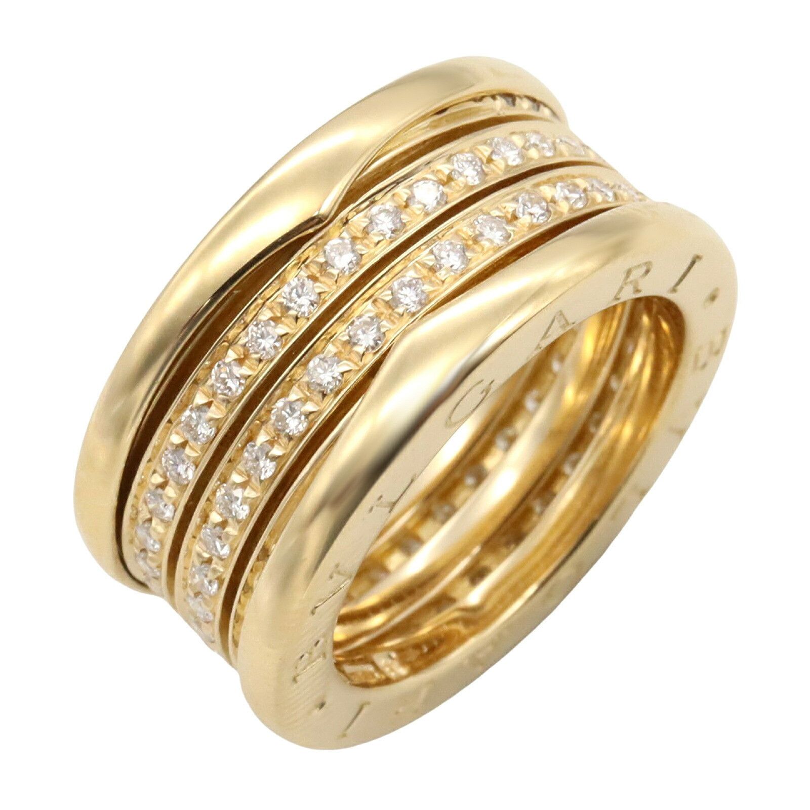 Bvlgari Bvlgari Bvlgari B-zero1 Au750 Diamond Ring Size 10 Leather Ring Size ONE SIZE - 1 Thumbnail