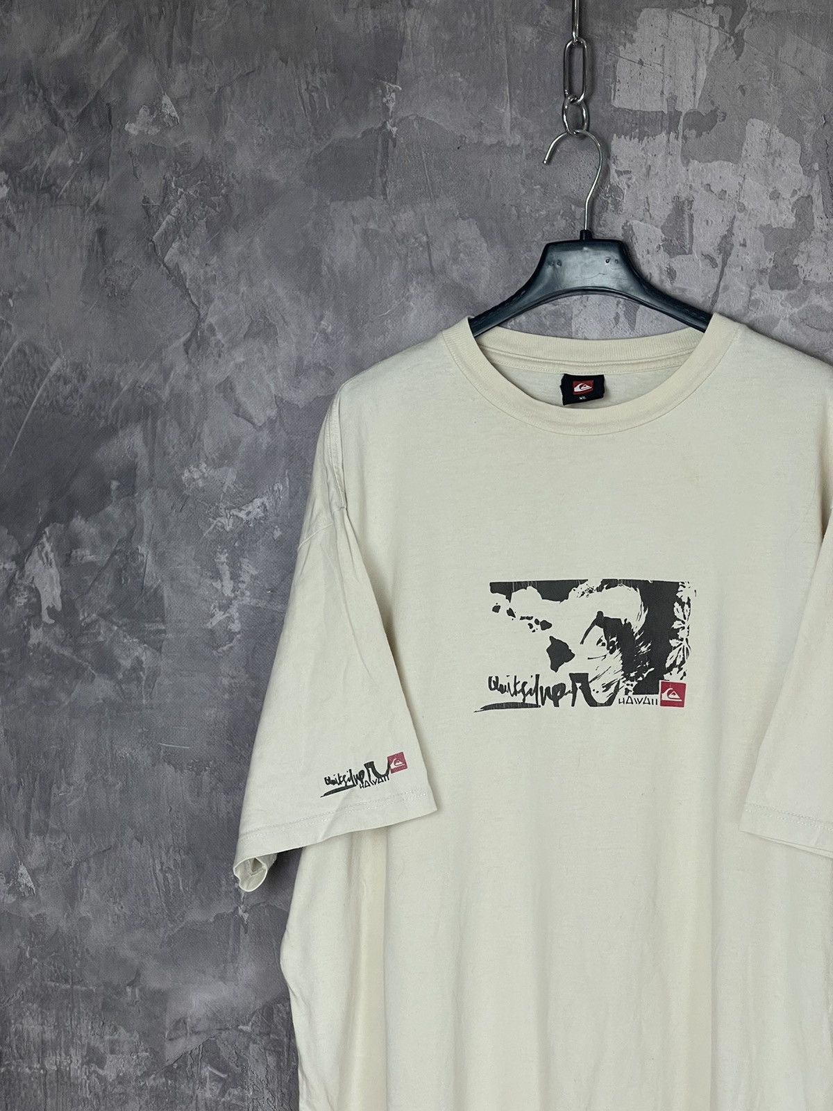 Quiksilver × Vintage Vintage Rap Oversized Quiksilver T-Shirts Big Center Logo Size US XL / EU 56 / 4 - 3 Thumbnail