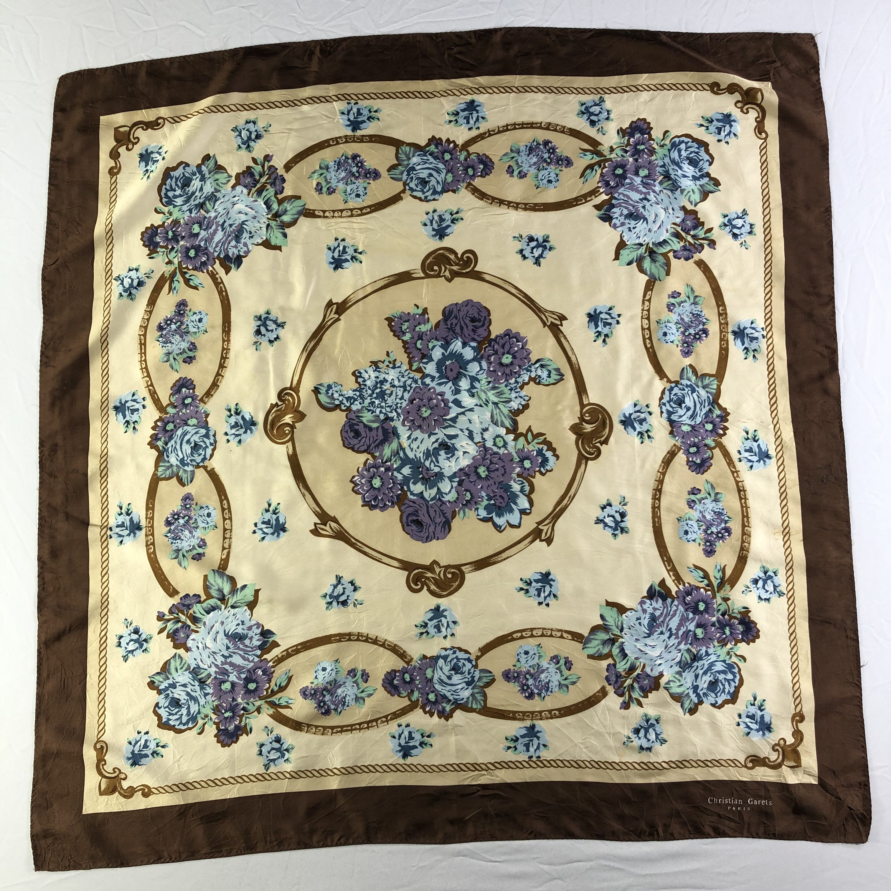 Vintage Vintage Christian Garets Paris Silk Scarf Size ONE SIZE - 2 Thumbnail