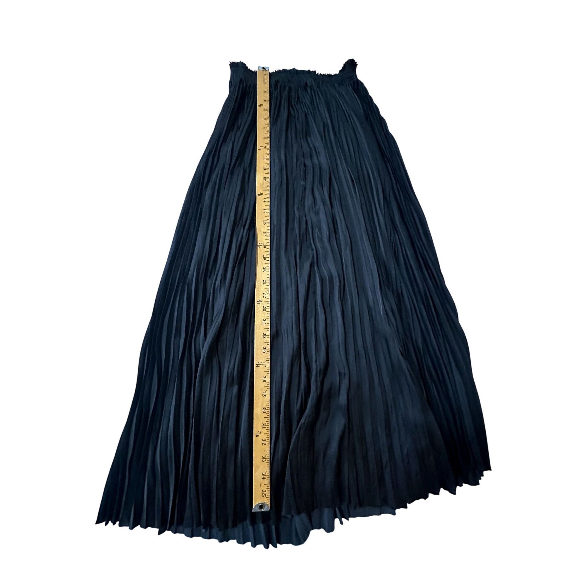 Ulla Johnson Ulla Johnson Krista Black Plissé Satin Maxi Skirt Size 2 New Size 26" / US 2 / IT 38 - 12 Thumbnail