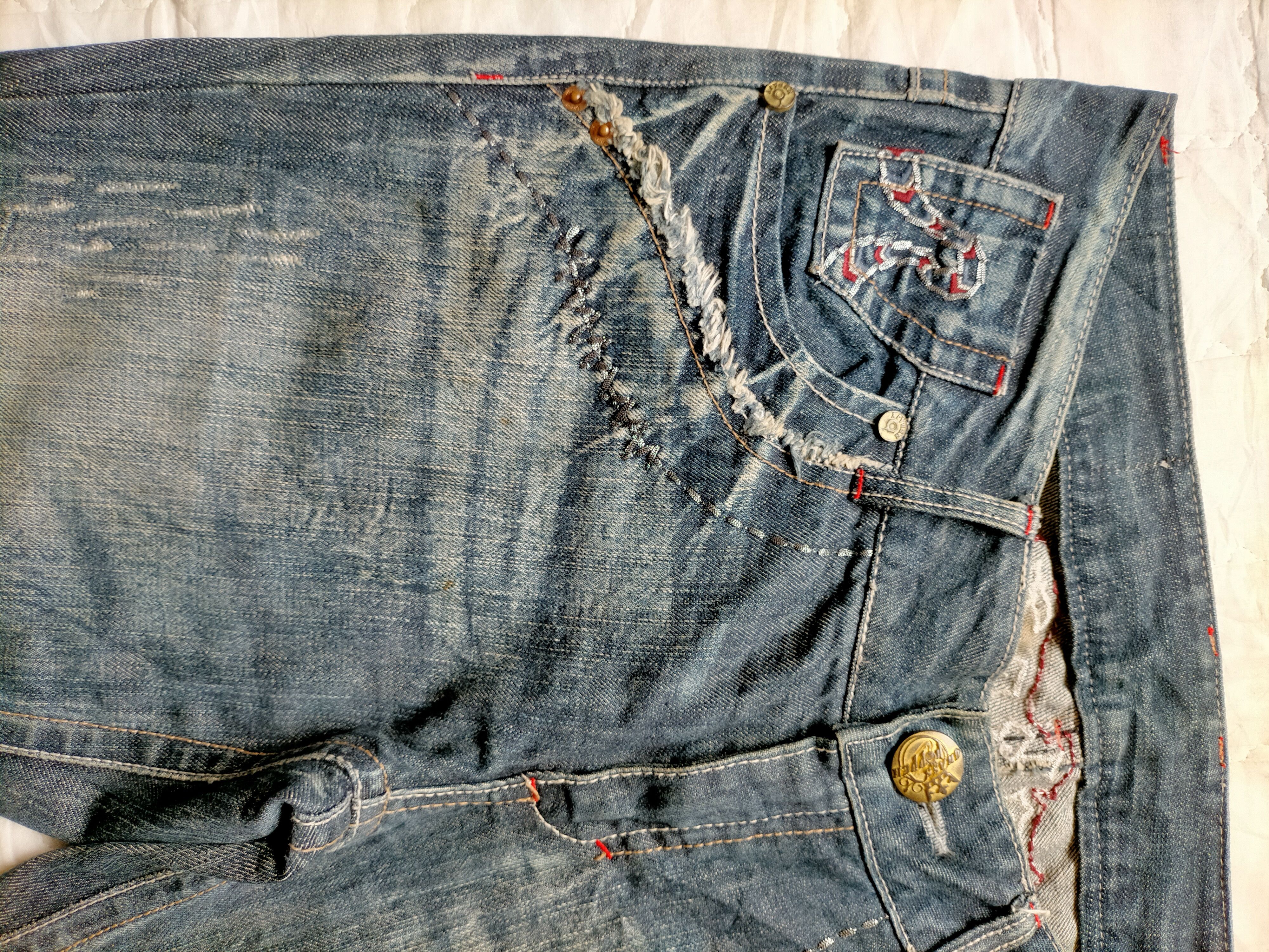 Cherokee Flare Jeans Cherooke Embroidered Boot cut denim Size US 33 - 11 Thumbnail