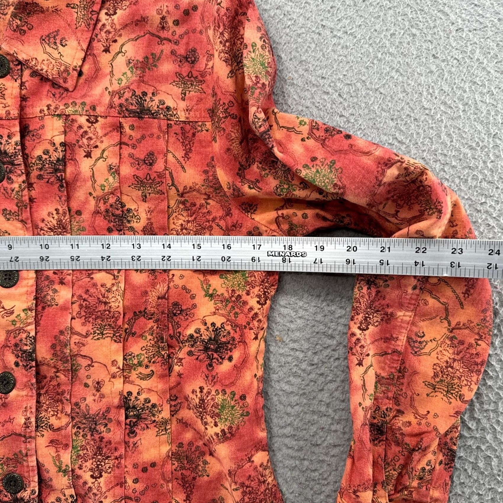 Vintage Christopher & Banks Linen Blend Orange Button Up Jacket Women’s Size Small Jacket Size S / US 4 / IT 40 - 4 Thumbnail